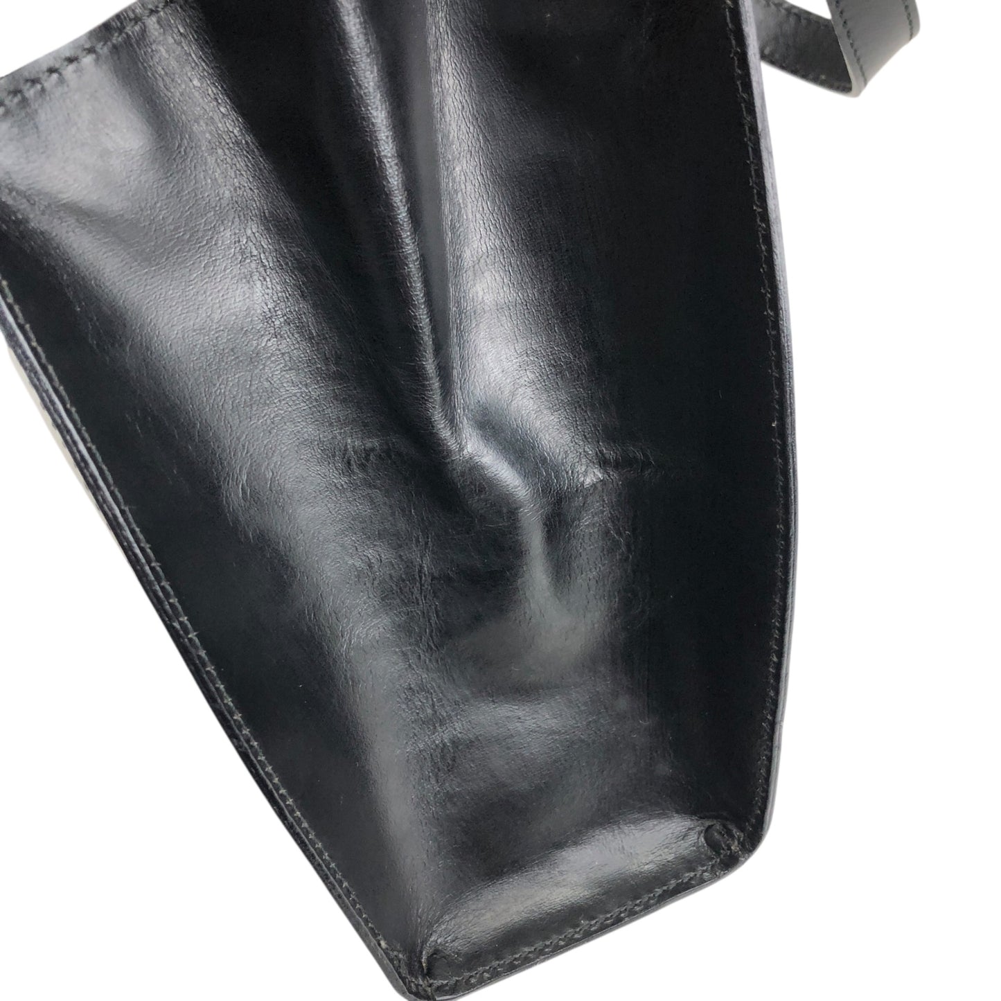 CELINE Horse Bit Two-way Handbag Shoulder bag Black Vintage my57ac