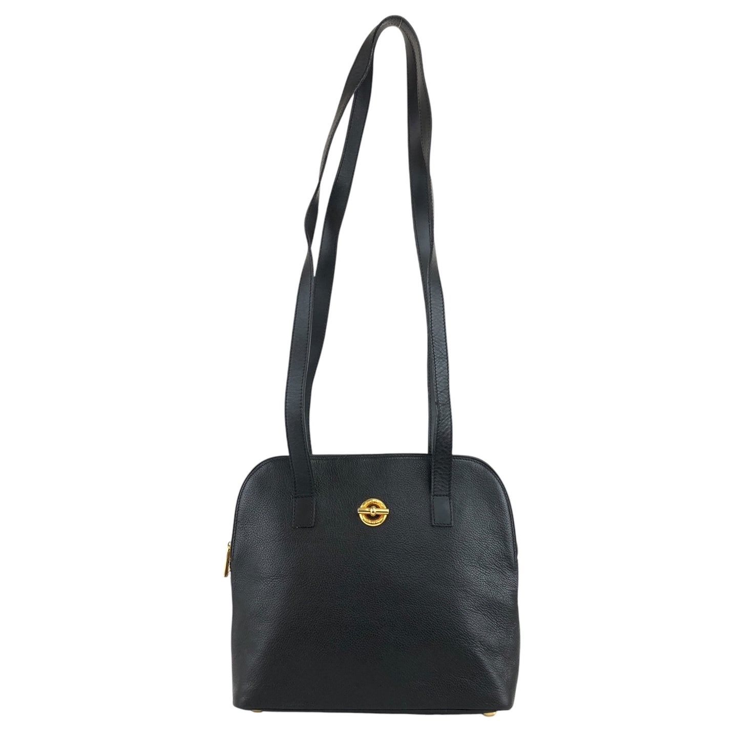 CELINE Toggle Clasp Shoulder bag Totebag Black Vintage hvdkxg