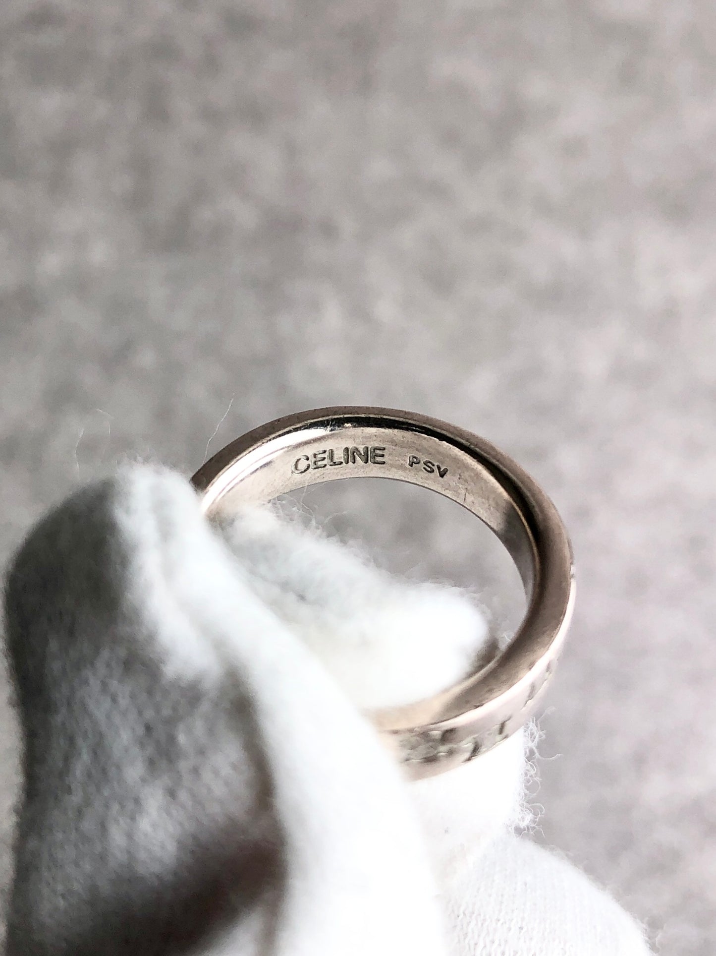 CELINE Triomphe Ring Silver Vintage esdkuh