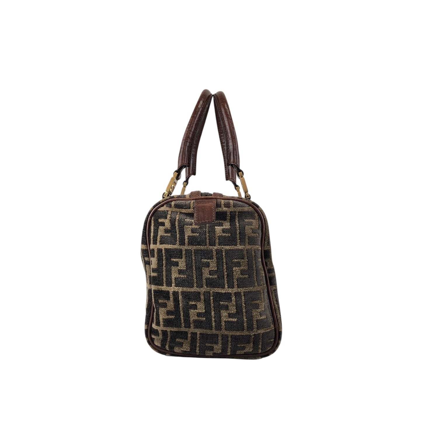 FENDI Zucca Small Boston bag Brown Vintage g7vd3e