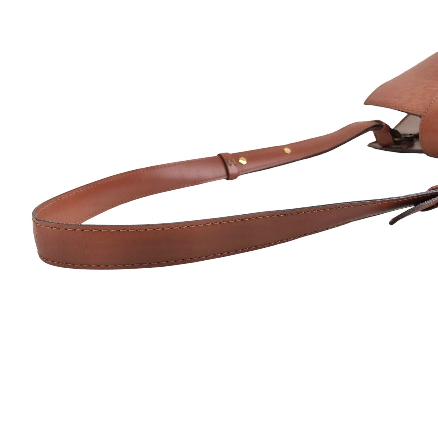 LOUIS VUITTON Epi Turn Lock Shoulder bag Brown Vintage fn4d5c