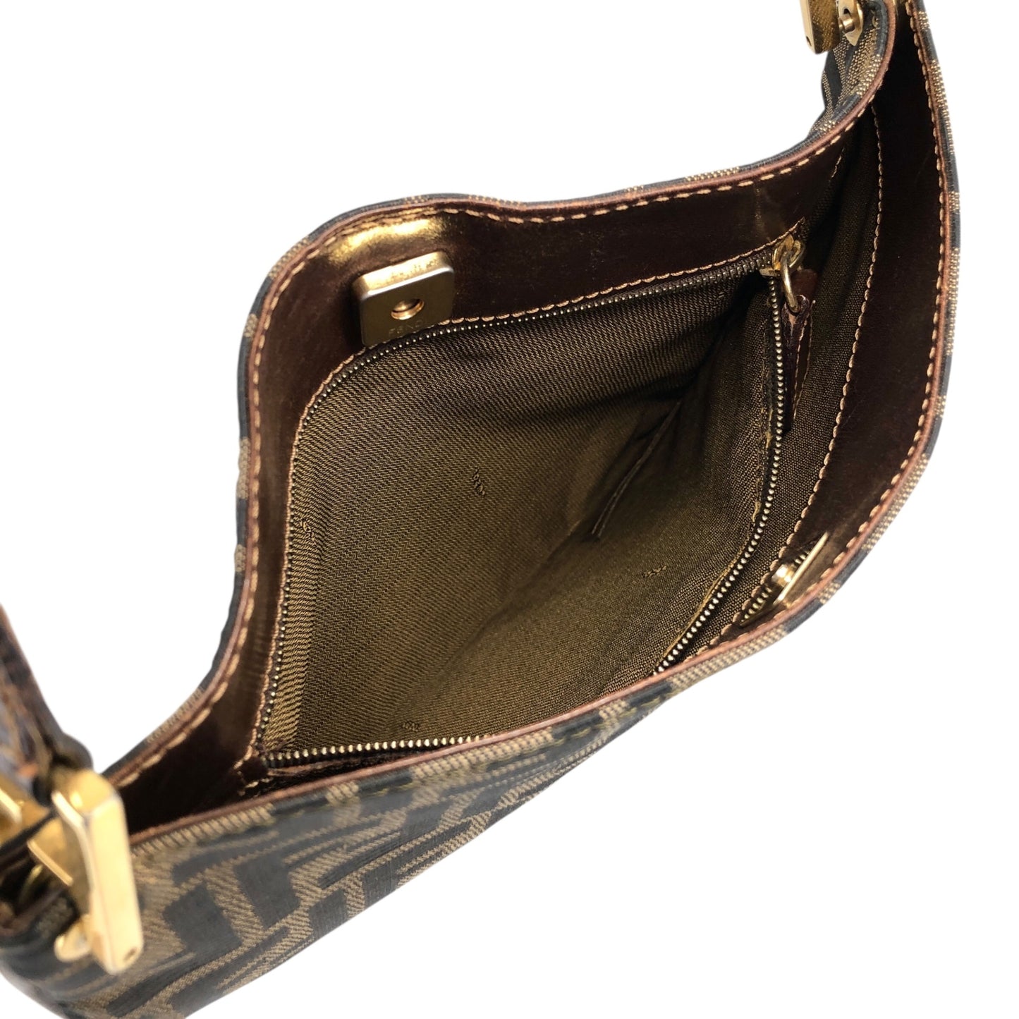 FENDI Zucca Shoulder bag Brown Vintage si43ga
