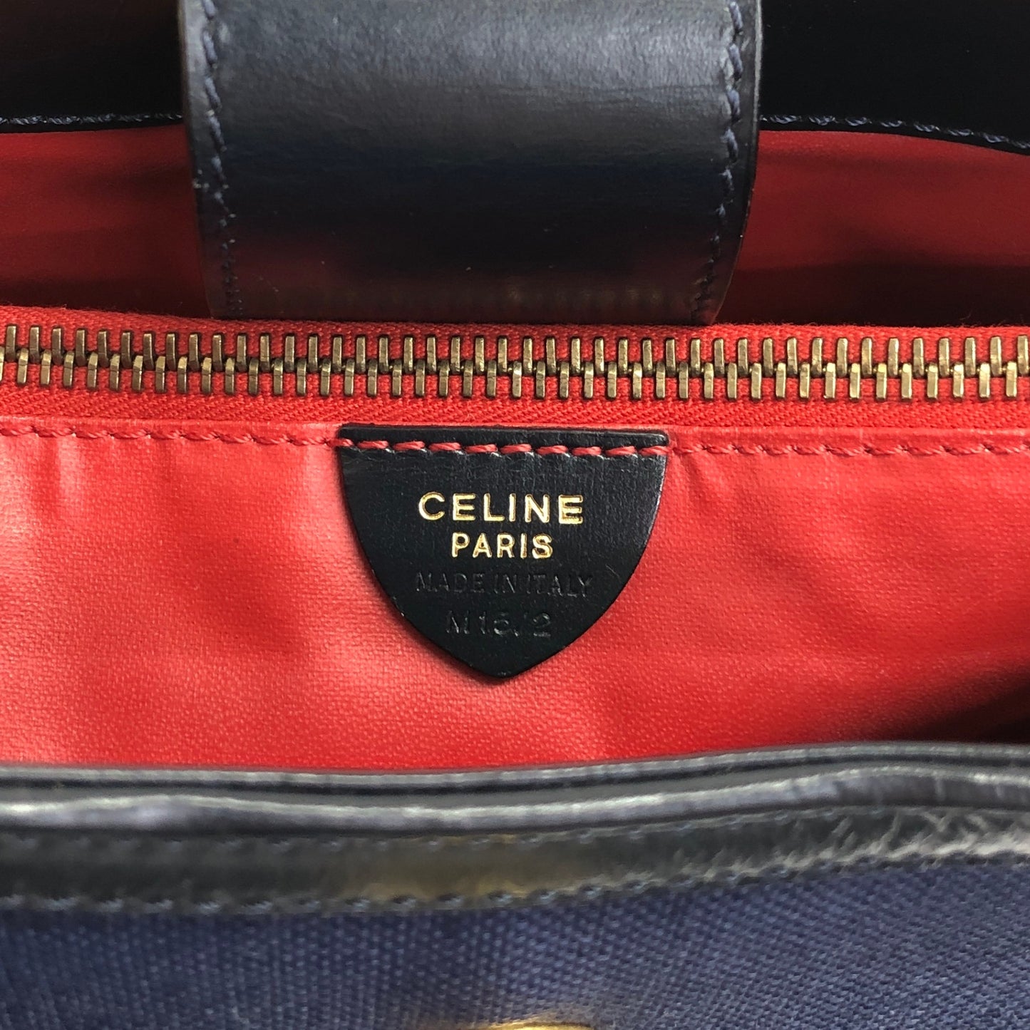 CELINE Gancini Shoulder bag Navy Vintage nnpwss