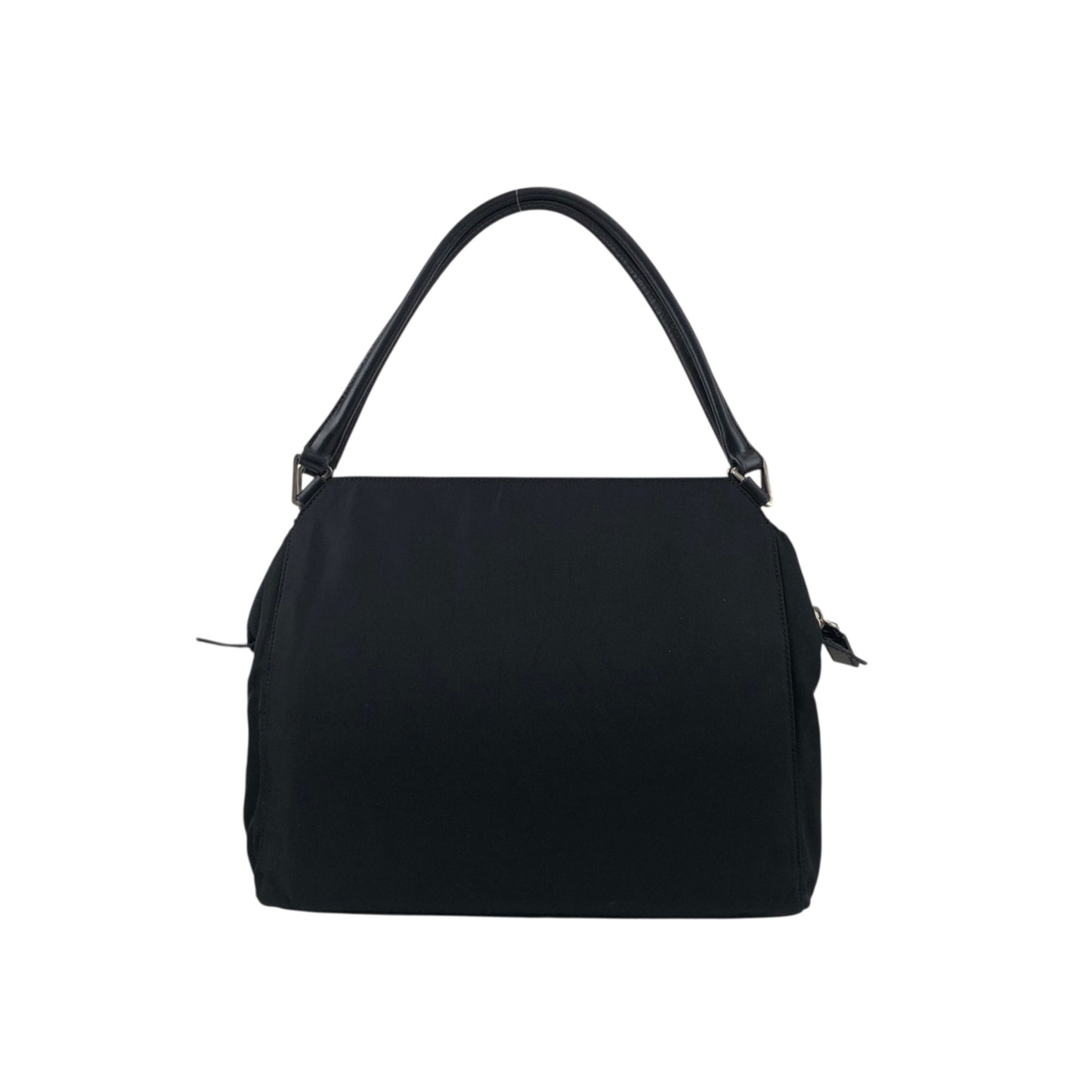 PRADA Tessuto Triangle Logo Handbag Black Vintage zzietj