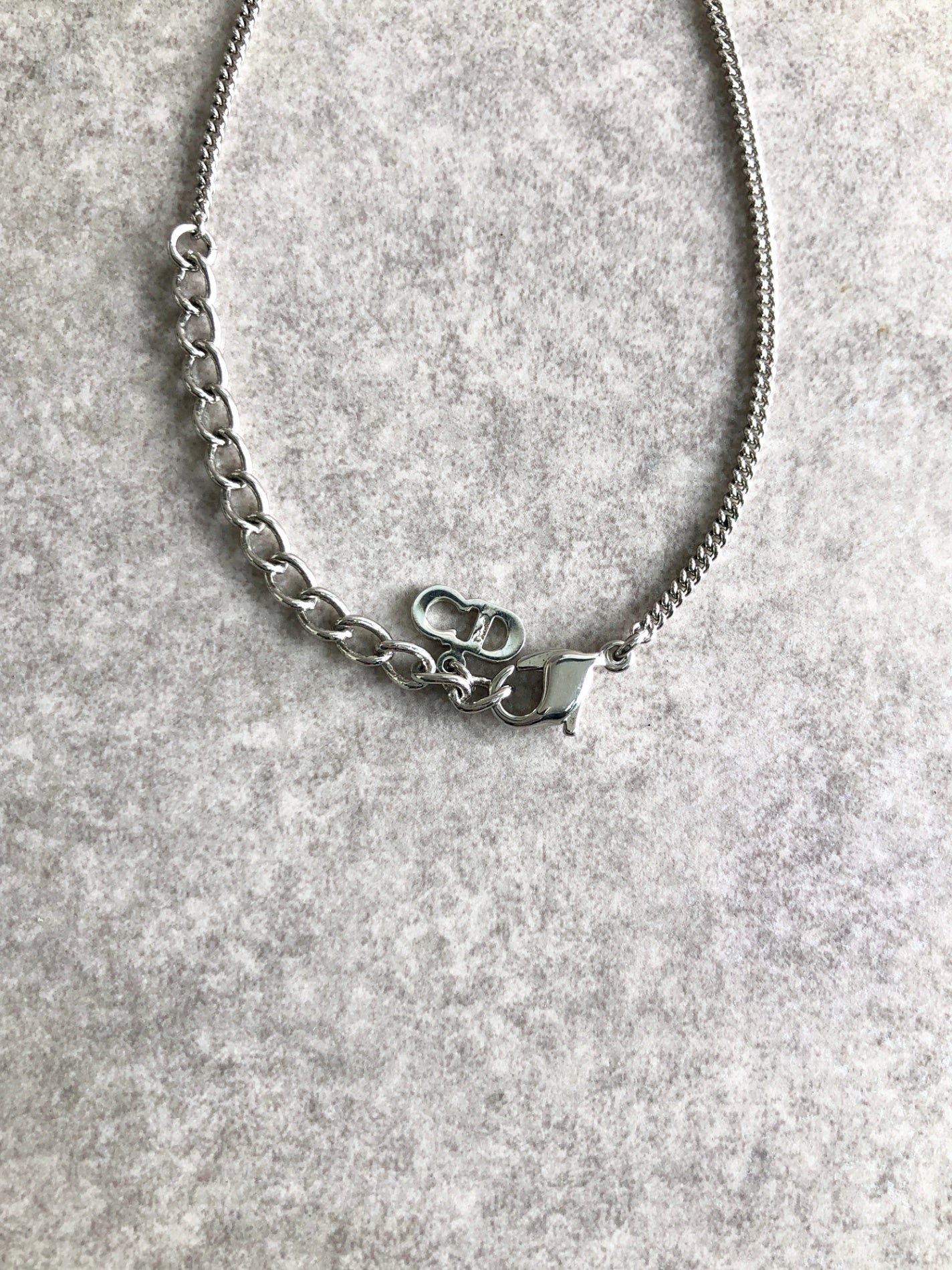 Christian Dior Logo Motif Bracelet Silver Vintage 8fv4hs