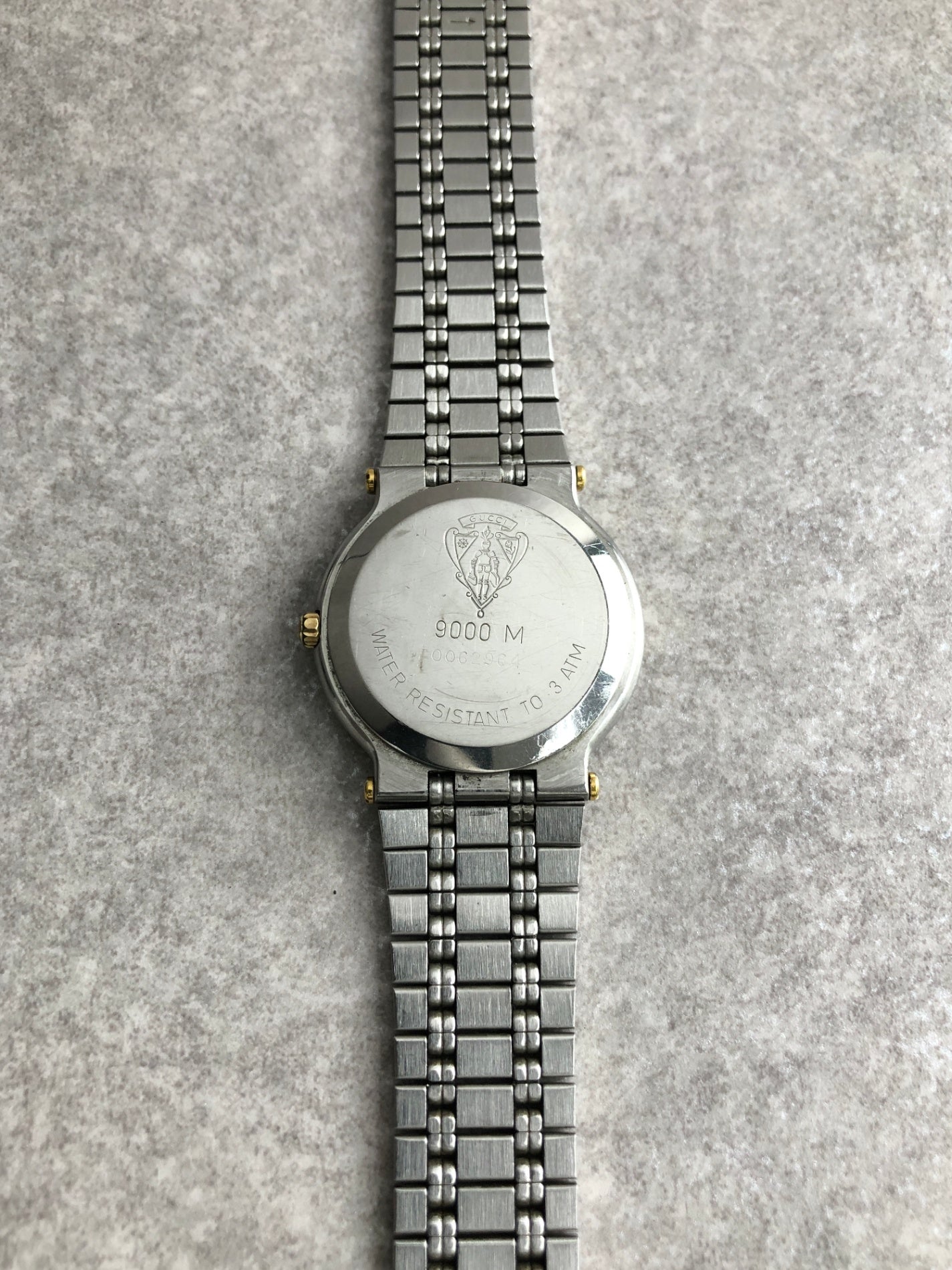 GUCCI Watch Silver×Gold 9000M Vintage xs8zww