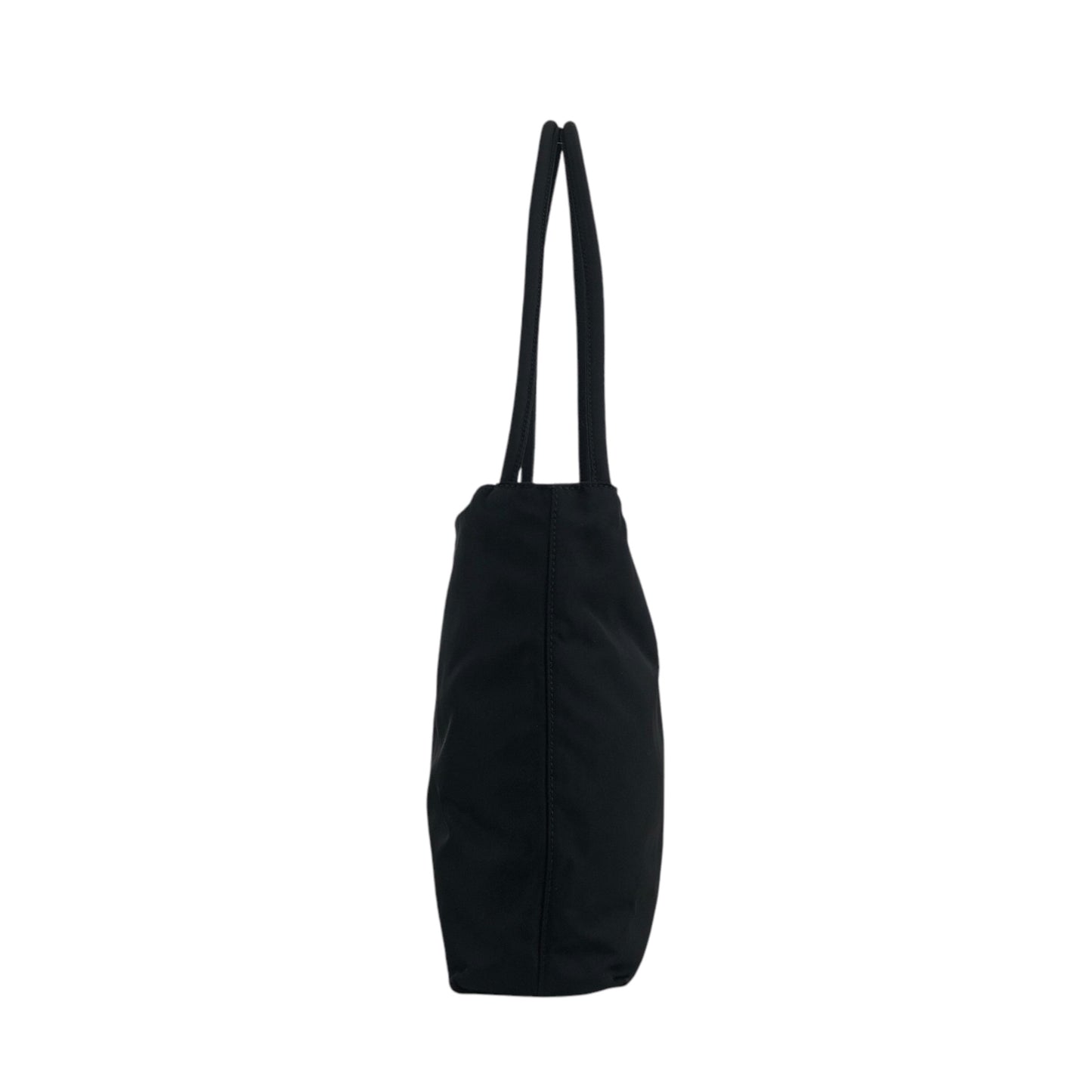 PRADA Triangle Logo Handbag Black Vintage sfzwud