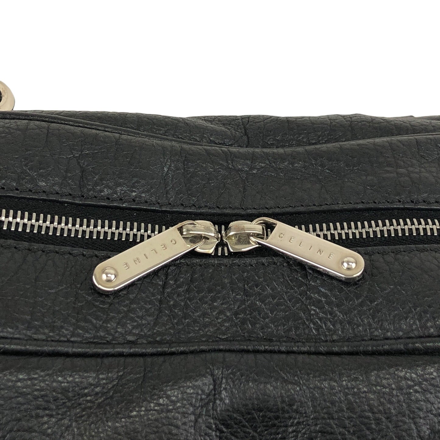 CELINE Blason Small Boston bag Handbag Black Vintage 2bg7ri