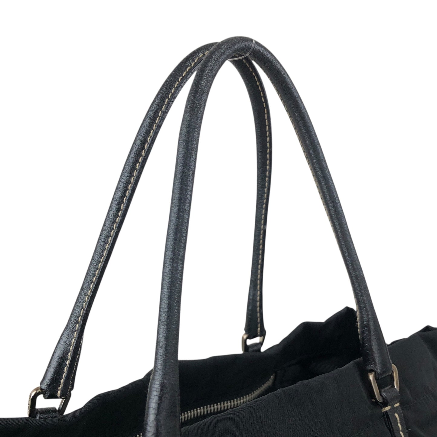 PRADA Tessuto Triangle Logo Totebag Black Vintage z2xxbv