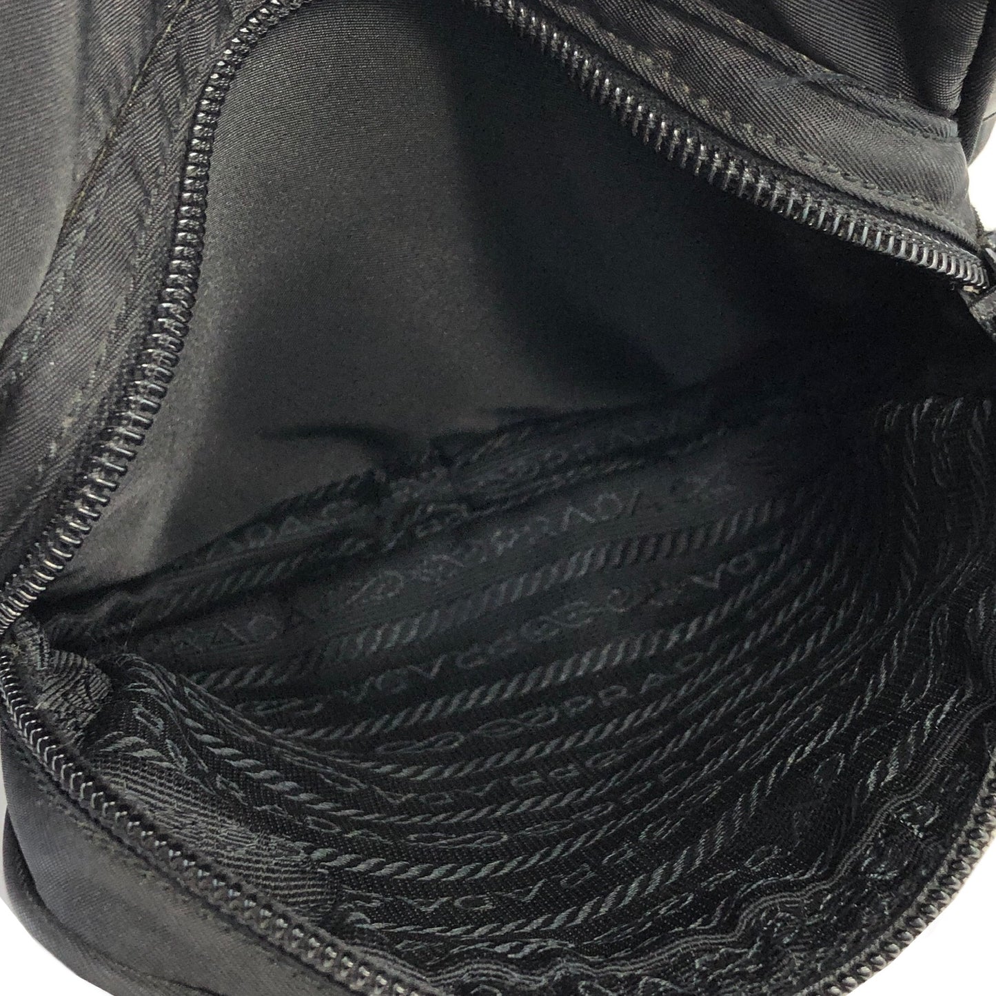 PRADA Triangle Logo Nylon Small Crossbody Shoulder bag Black Vintage w68v5d