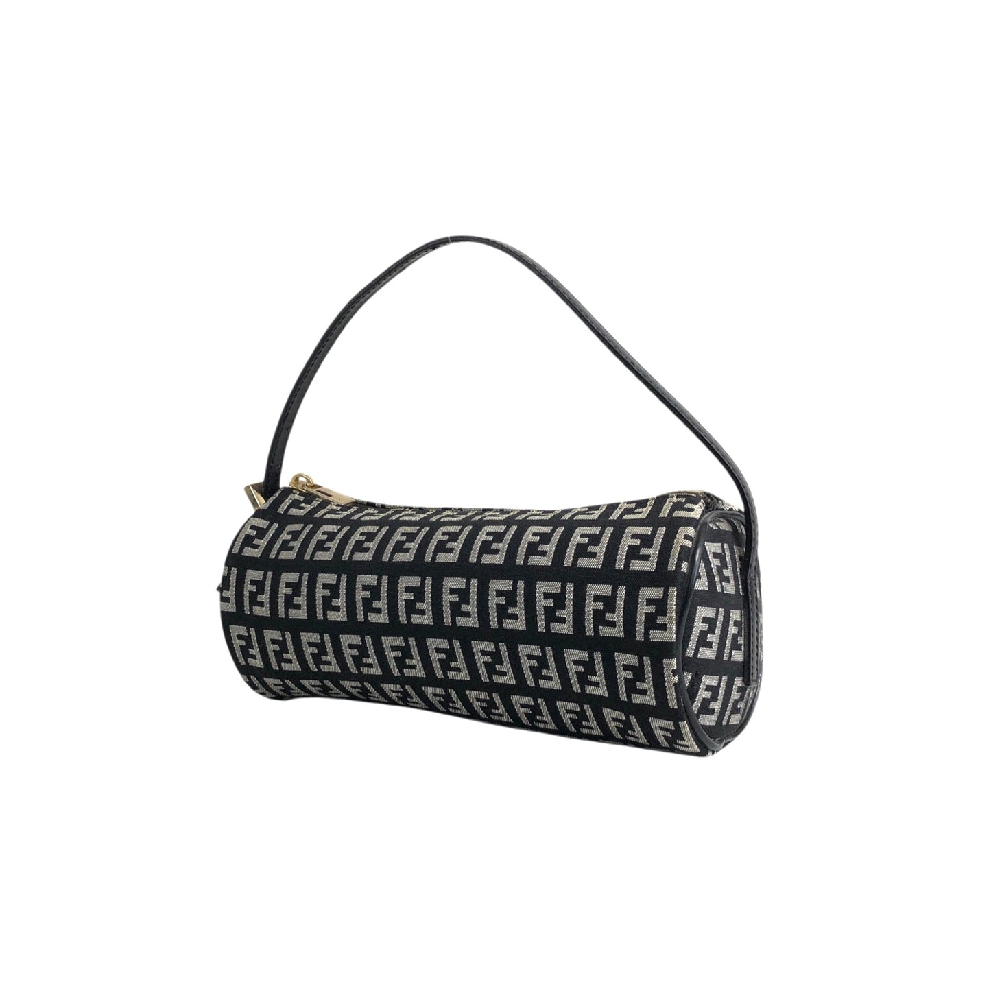 FENDI Zucchino Handbag Pouch Black Vintage zrasnu