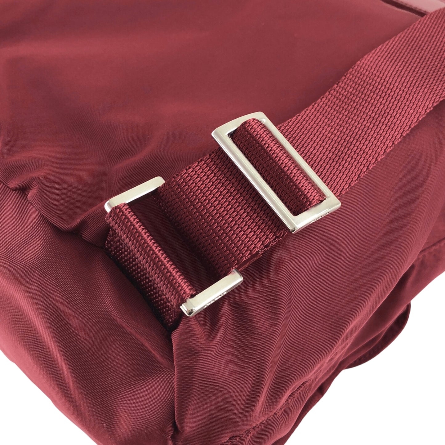 PRADA Triangle Logo Double Pocket Backpack Red Vintage 8jxw7p