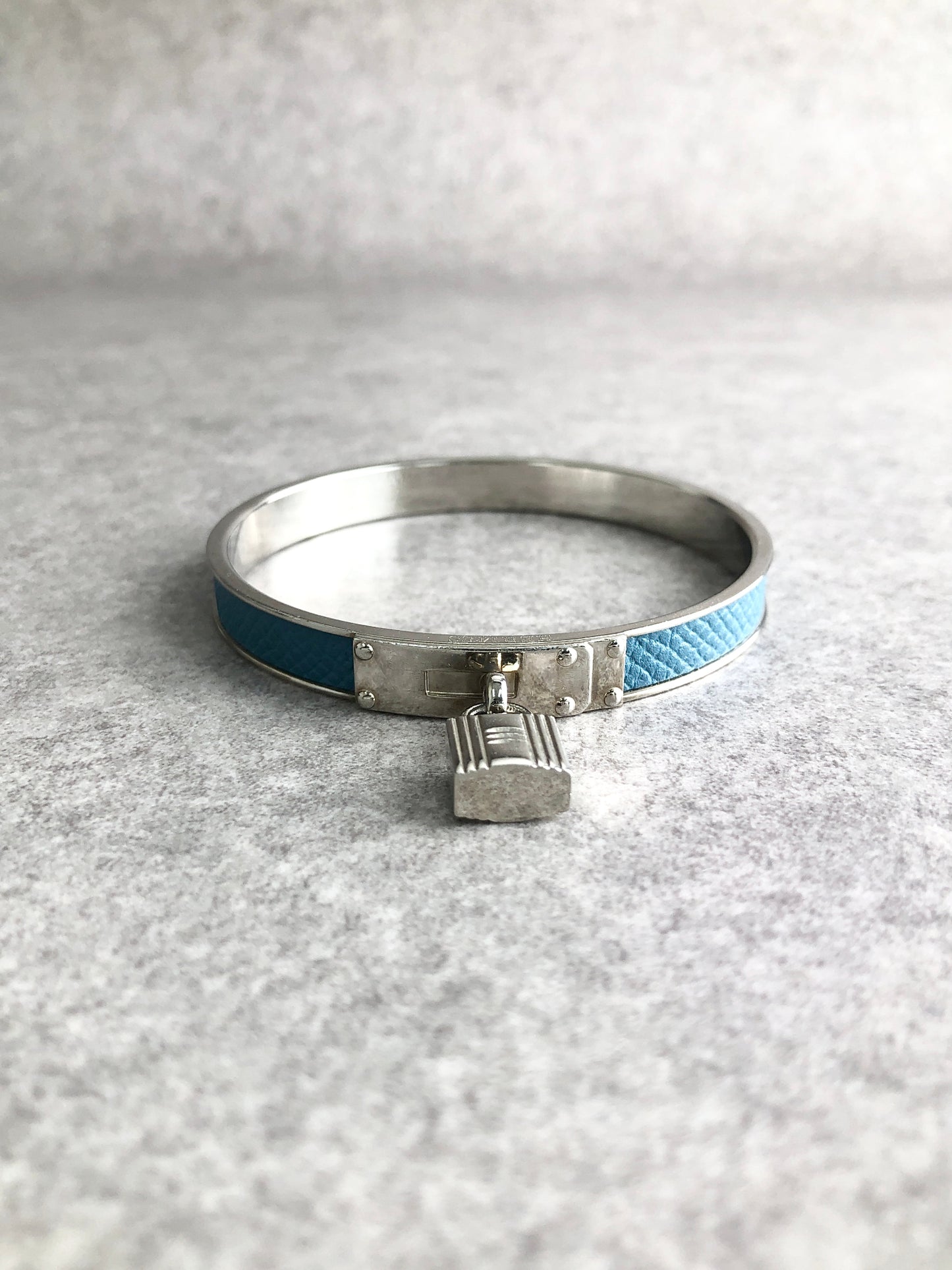 HERMES Bangle Silver×Blue Vintage wwkytm