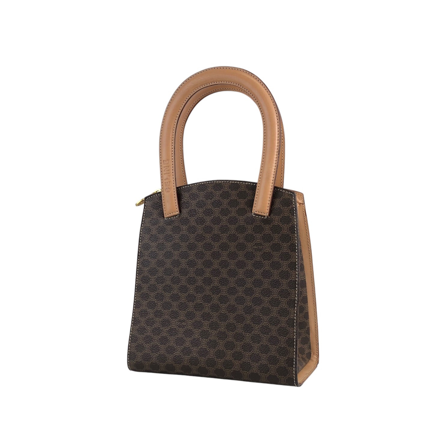CELINE Macadam Handbag Brown Vintage 2fxfg6