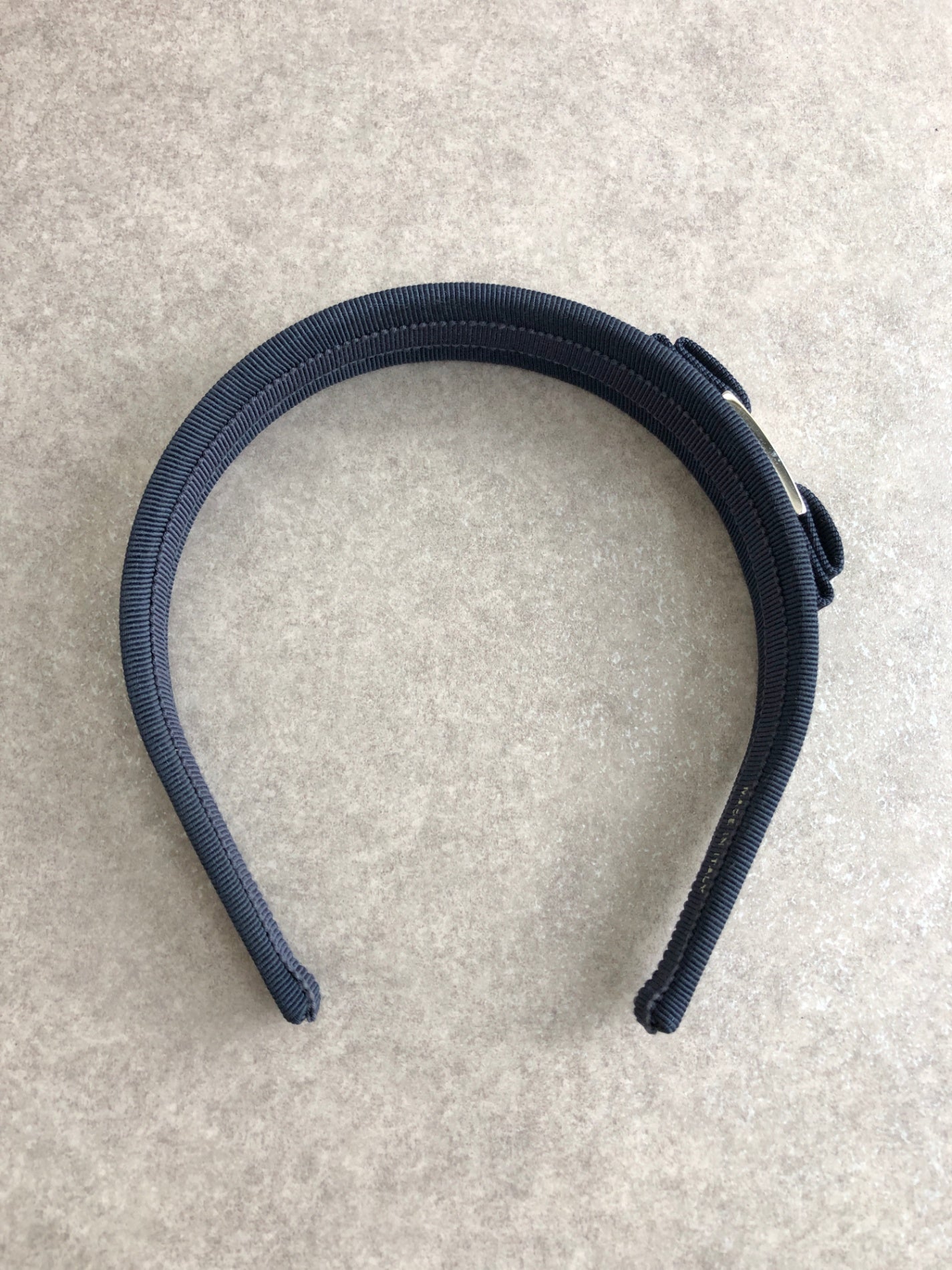 Salvatore Ferragamo Ribbon Motif Headband Navy Vintage tkaw42