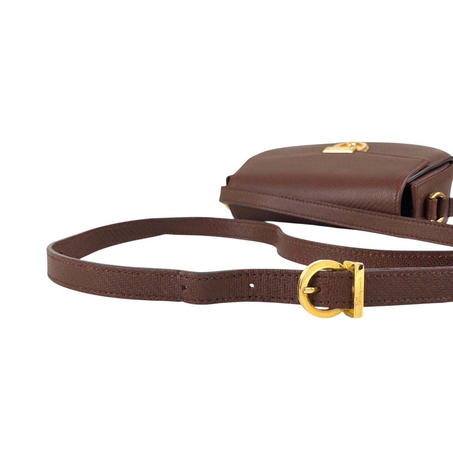 Salvatore Ferragamo Lock Shoulder bag Bordeaux Vintage 6kbanu