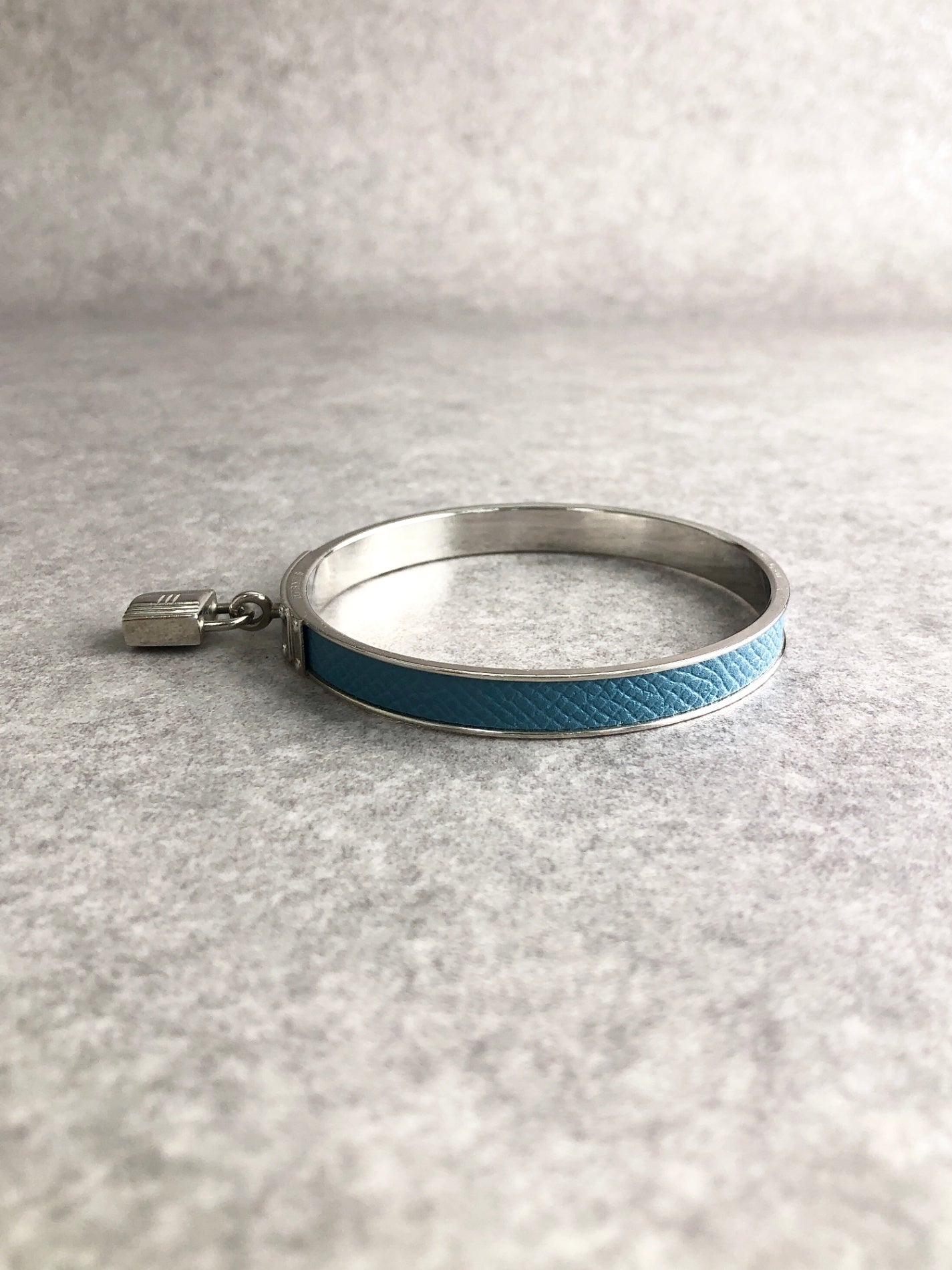 HERMES Bangle Silver×Blue Vintage wwkytm