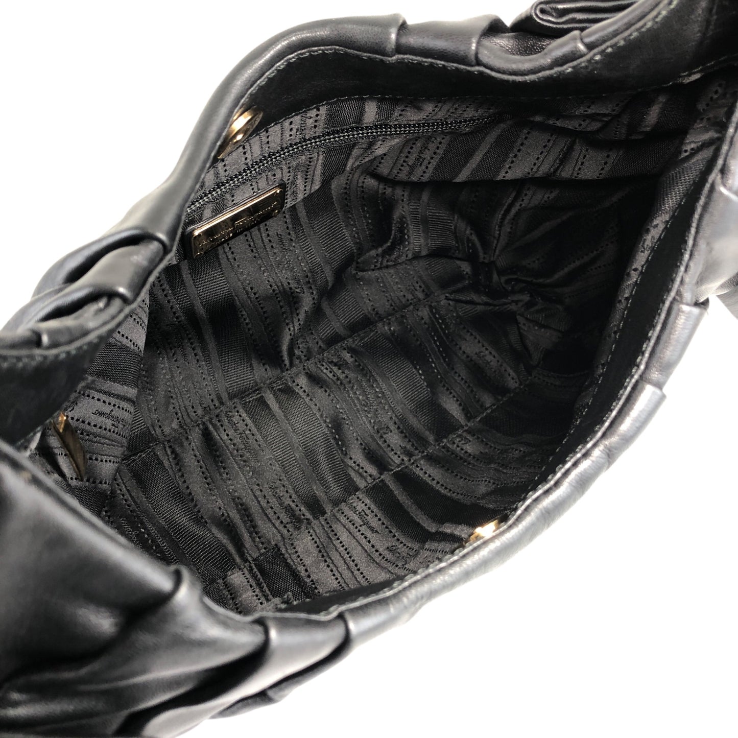 Salvatore Ferragamo Vala Ribbon Shoulder bag Black Vintage r8f2um