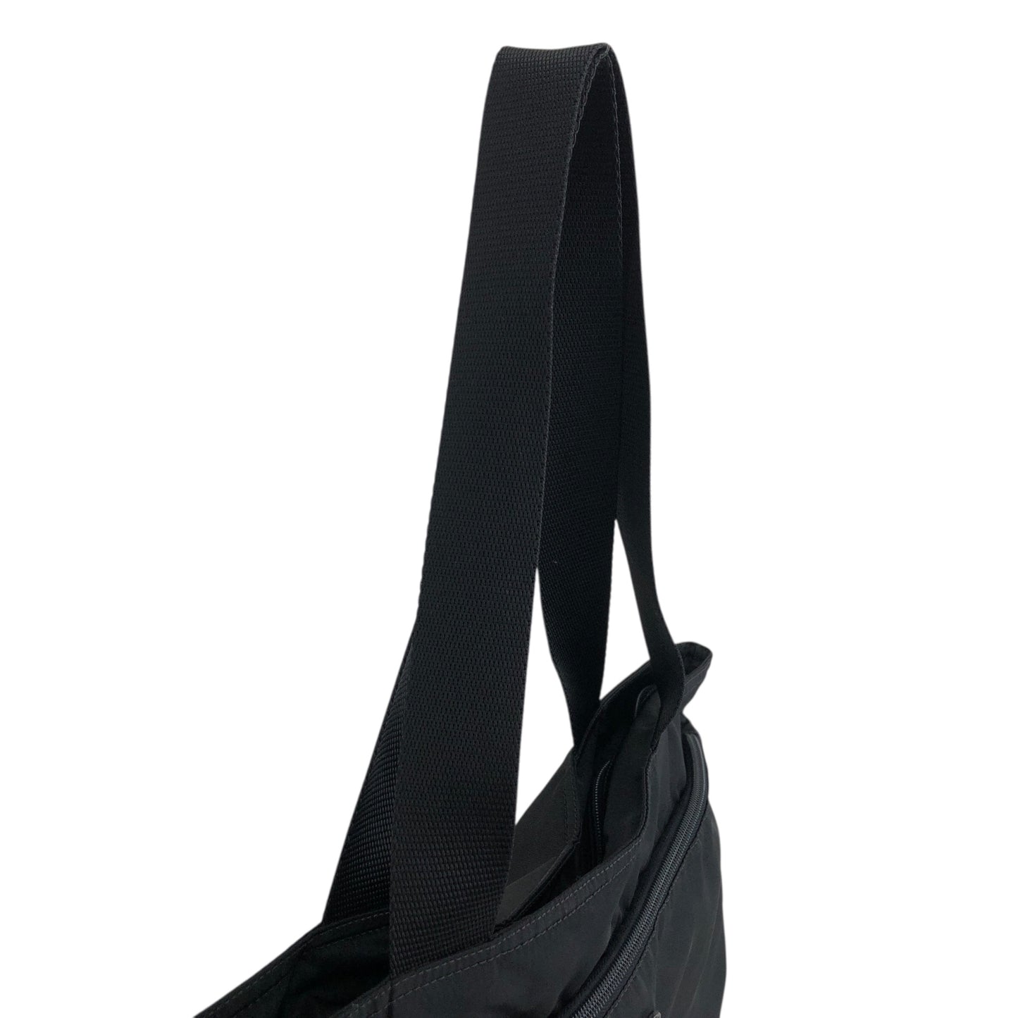 PRADA Triangle Logo Totebag Black Vintage mvmh5p