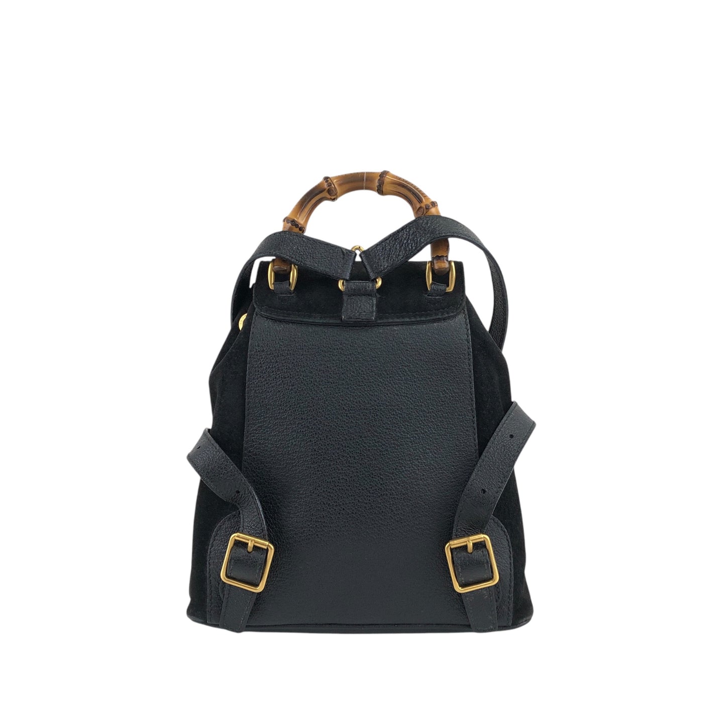 GUCCI Bamboo Backpack Black Vintage sb5ikr