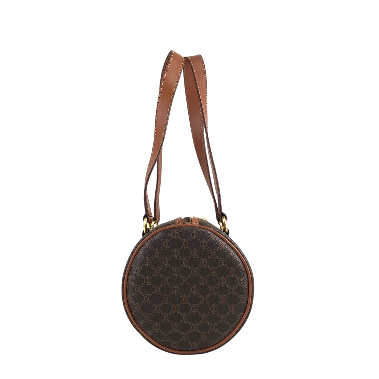 CELINE Macadam Blason Handbag Brown Vintage uimgxw