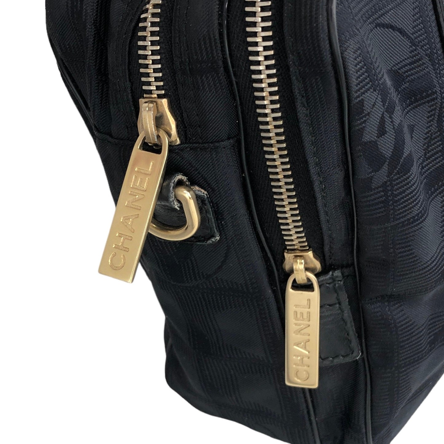 CHANEL 新款旅行尼龍皮革肩背包黑色復古 azvcim
