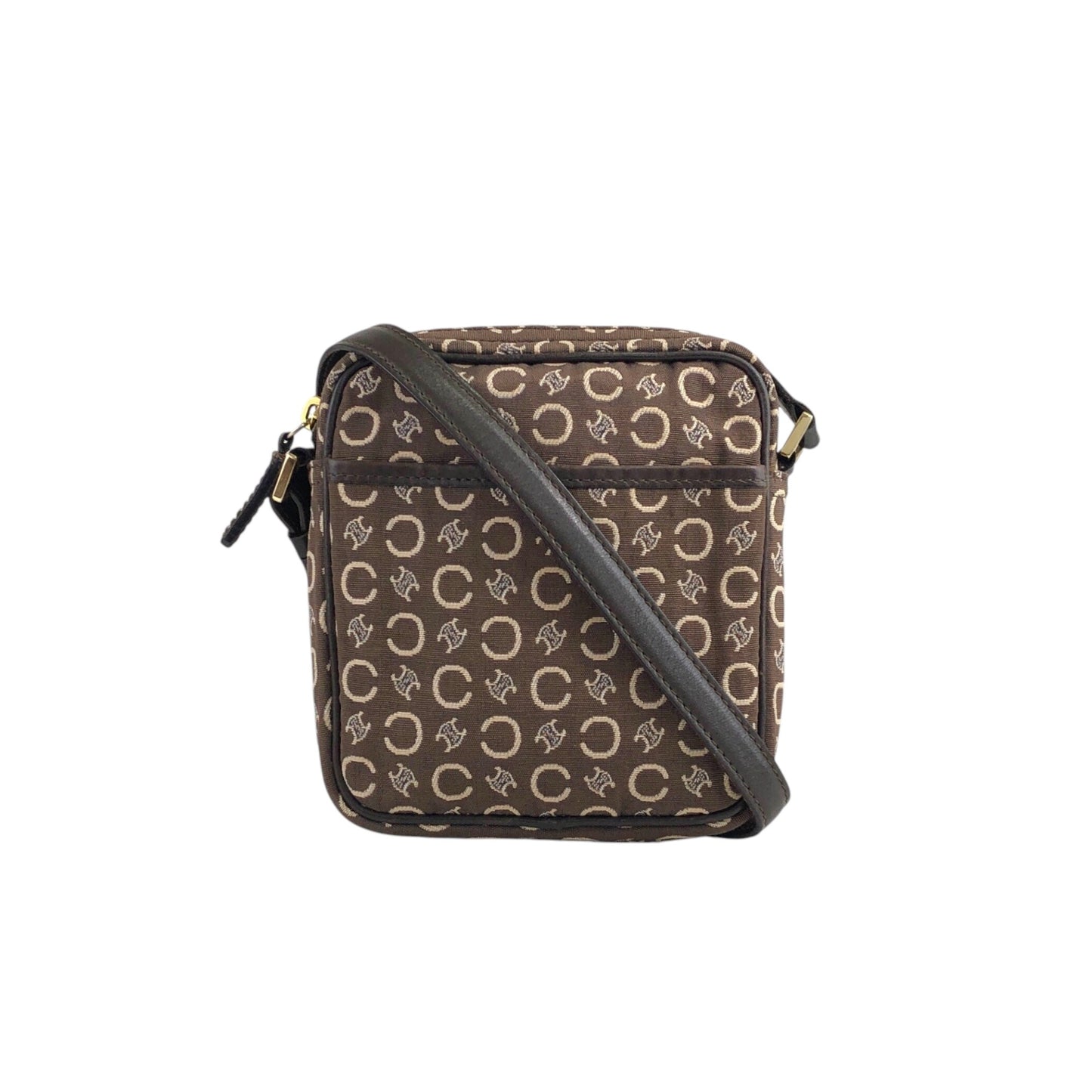 CELINE C Macadam Shoulder bag Brown Vintage jb4yns