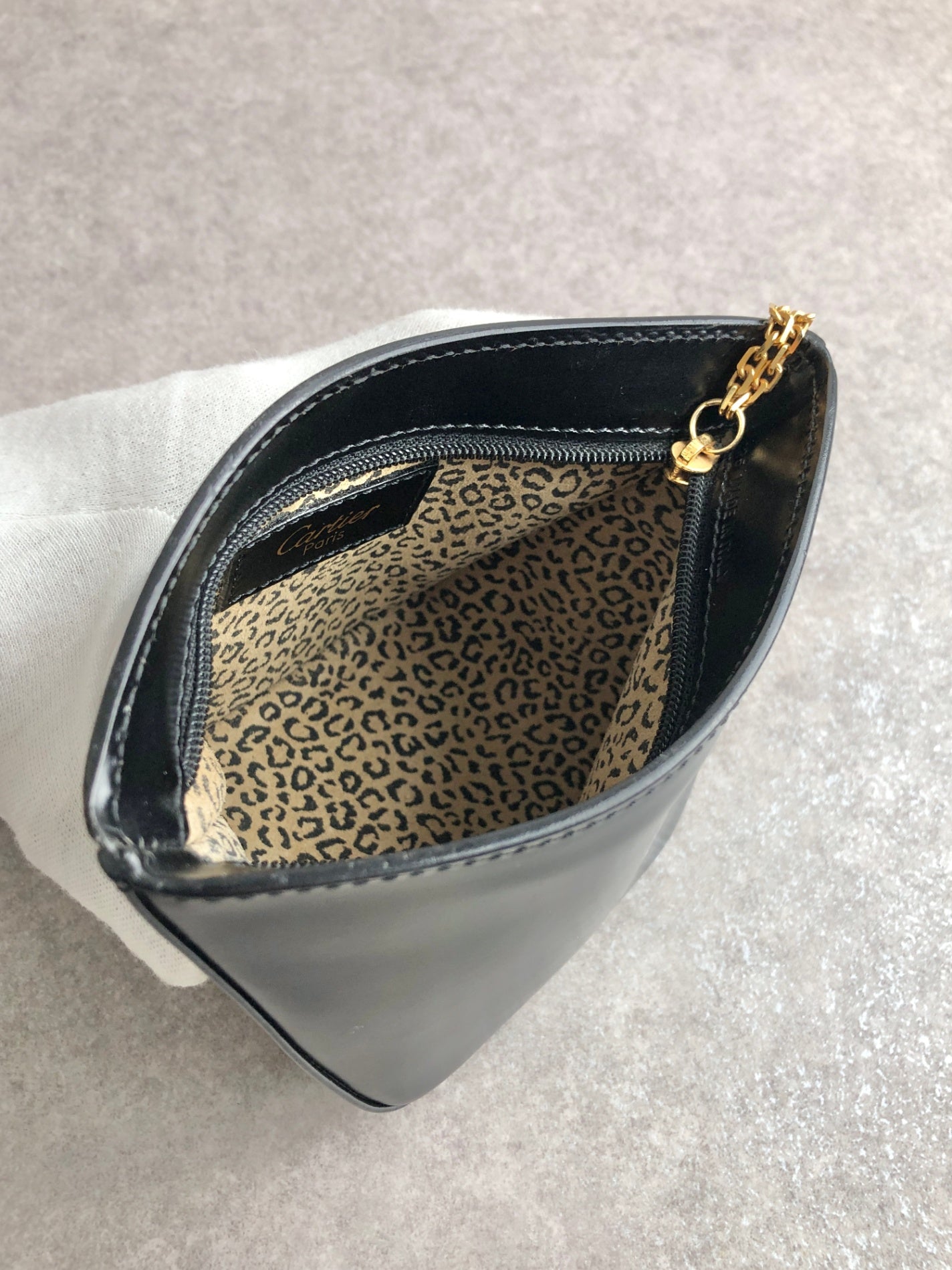 Cartier Coin Purse Black Vintage ver74j
