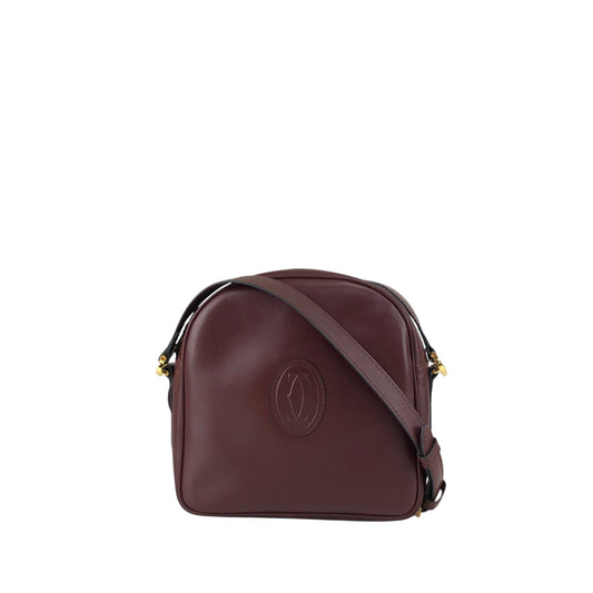 Cartier Logo Shoulder bag Bordeaux Vintage tubex6
