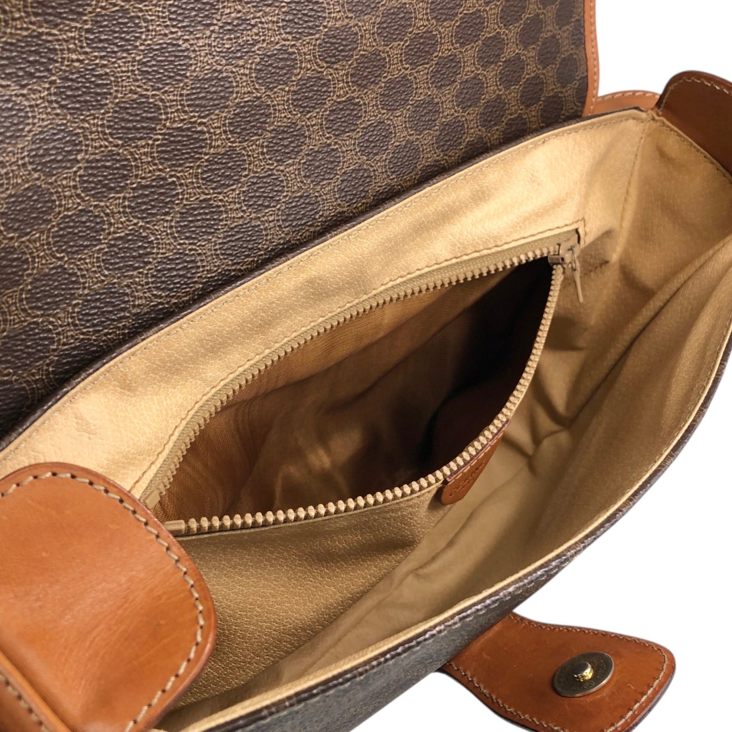 CELINE Macadam Blason Shoulder bag Brown Vintage vim7mw