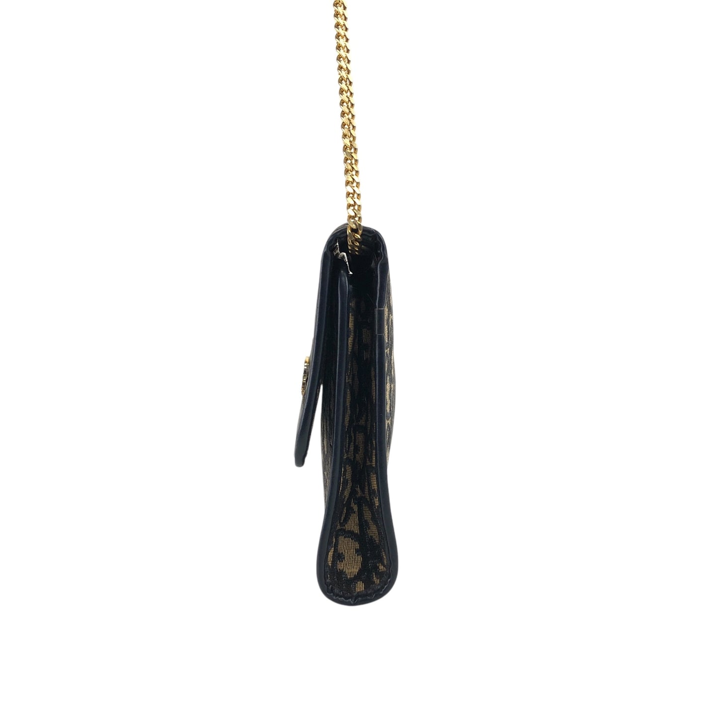 Christian Dior Trotter Chain Shoulder bag Navy Vintage xsjebd