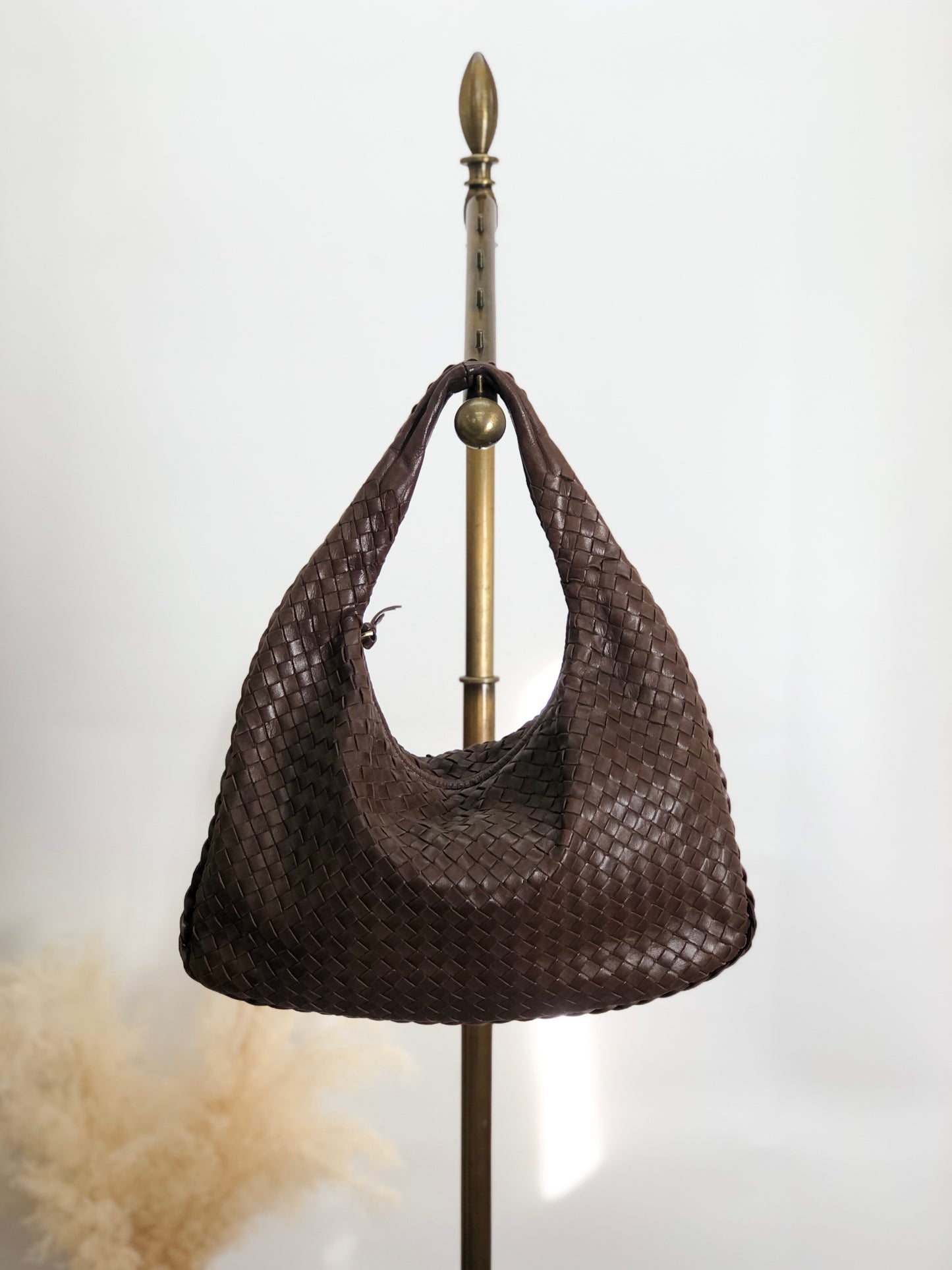 Bottega Veneta Intrecciato Shoulder bag Hobobag Brown Vintage 8kxwhy