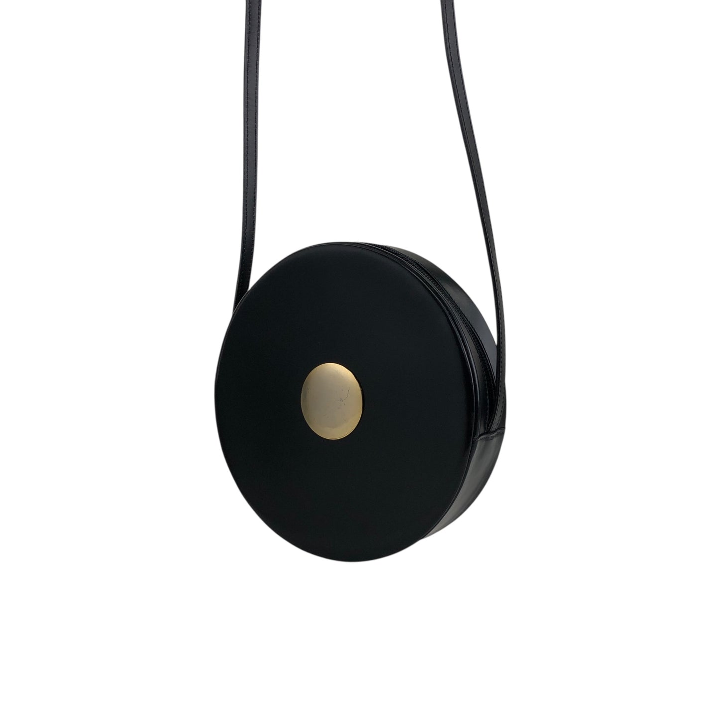 Yves Saint Laurent Round Shoulder bag Black Vintage xtejxv