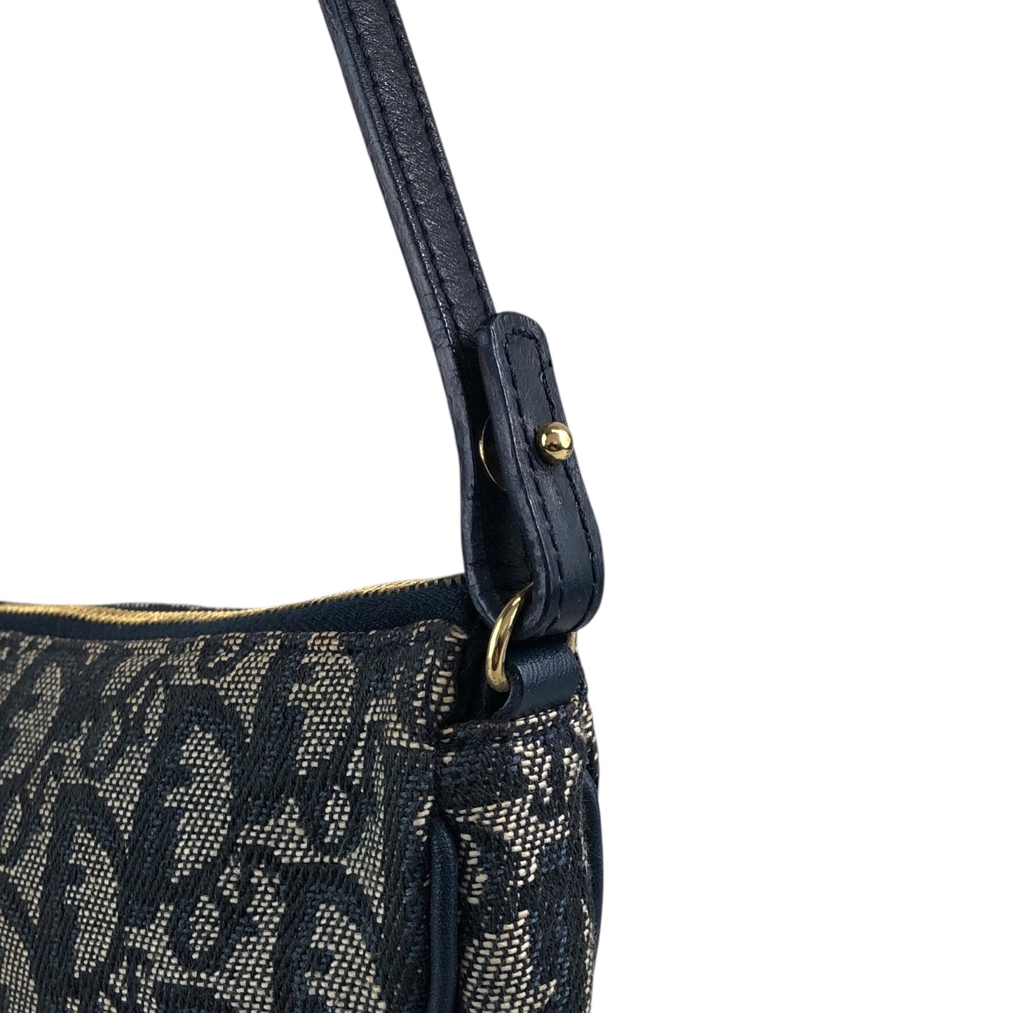 Christian Dior Trotter Shoulder bag Navy Vintage vtyw8k
