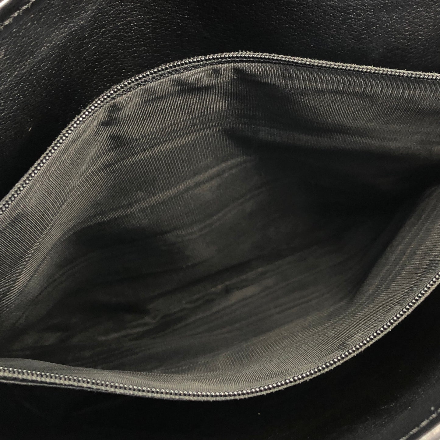 CELINE Macadam Leather Handbag Totebag Black Vintage at6psz