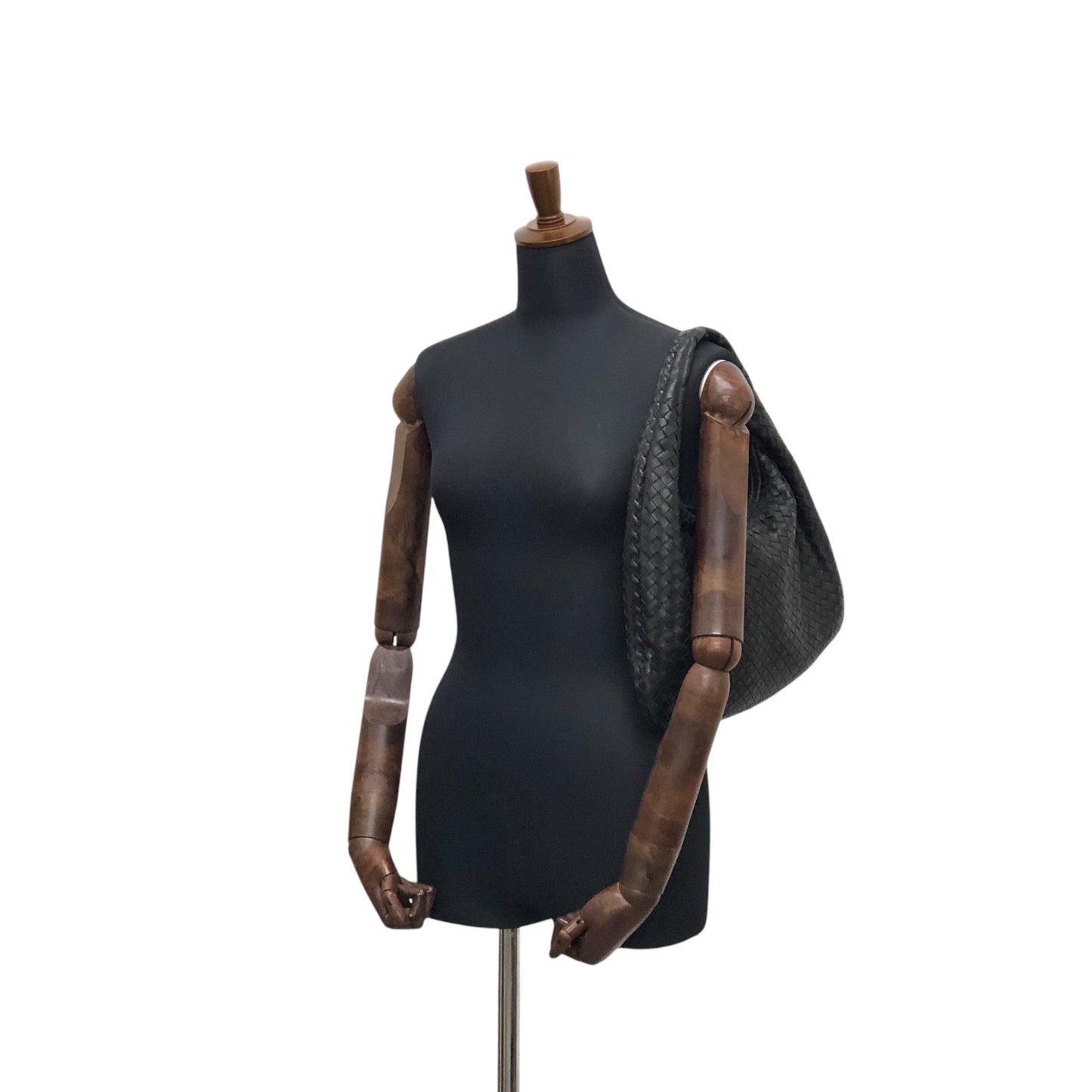 Bottega Veneta Intrecciato Shoulder bag Hobobag Black Vintage edswiz