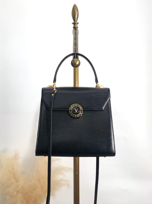 VALENTINO GARAVANI Two-way Handbag Shoulder bag Black Vintage bci5yp