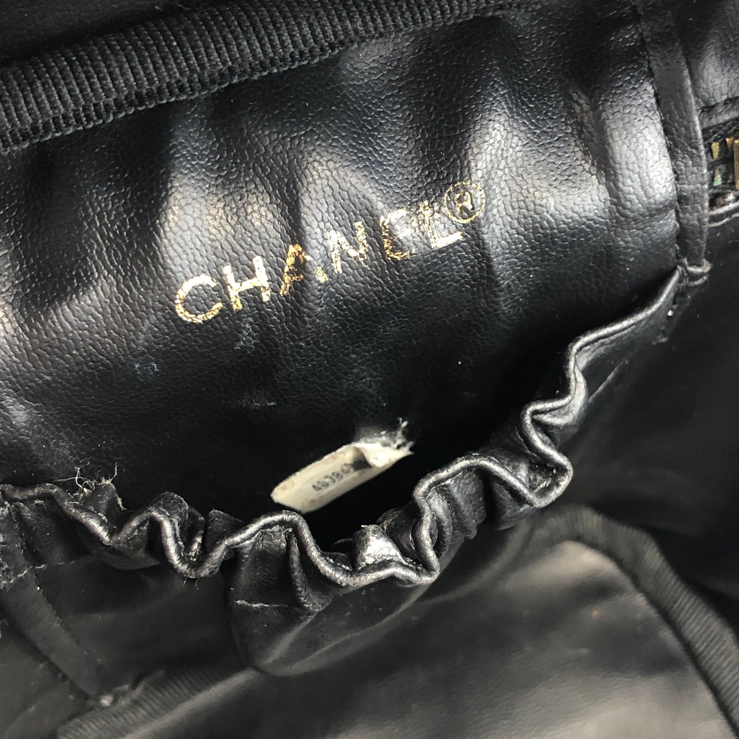 CHANEL Bicolore Lambskin Small Handbag Vanity bag Vintage v3uefp
