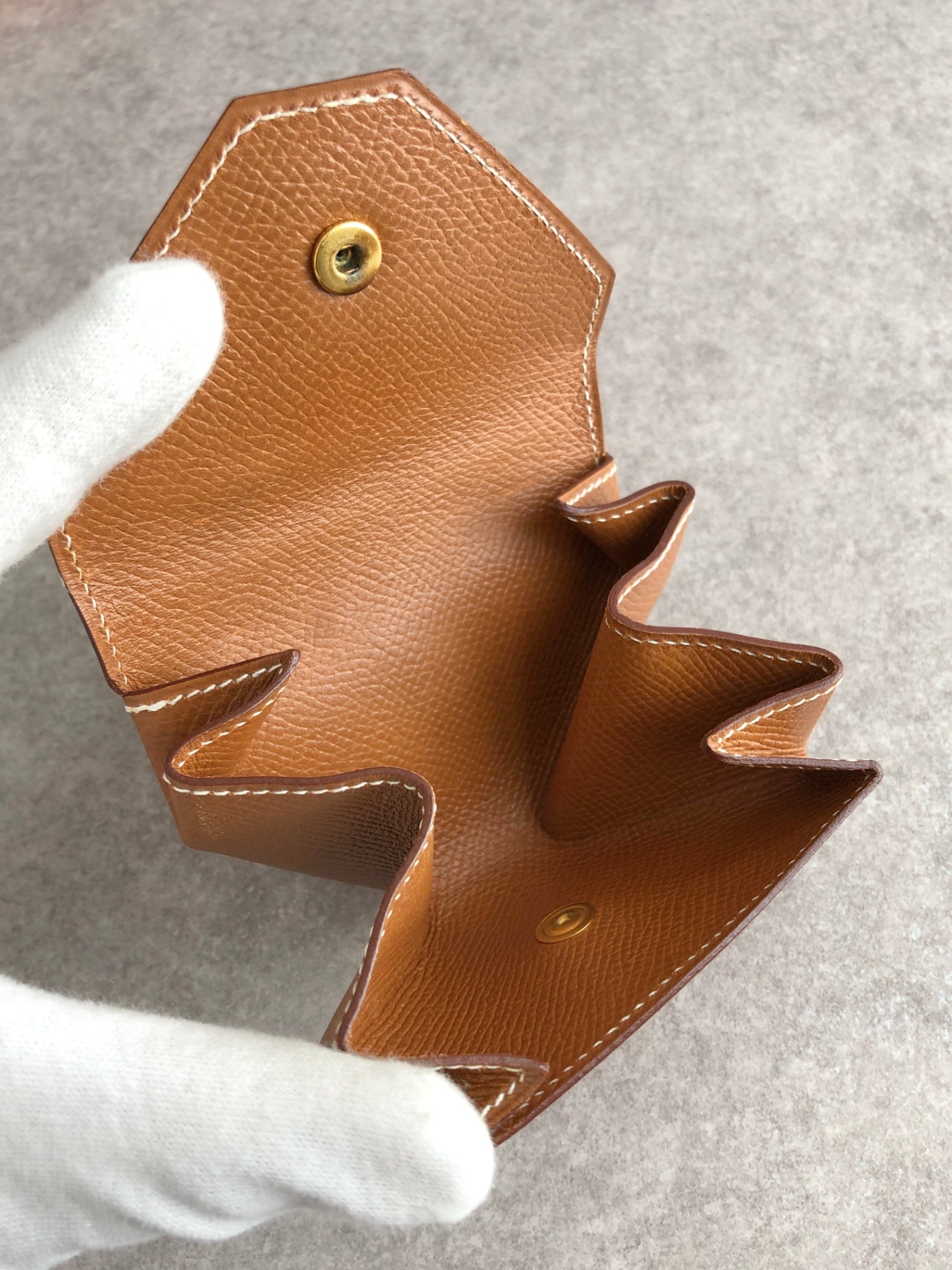 HERMES Coin Purse Brown Vintage ujtgvd