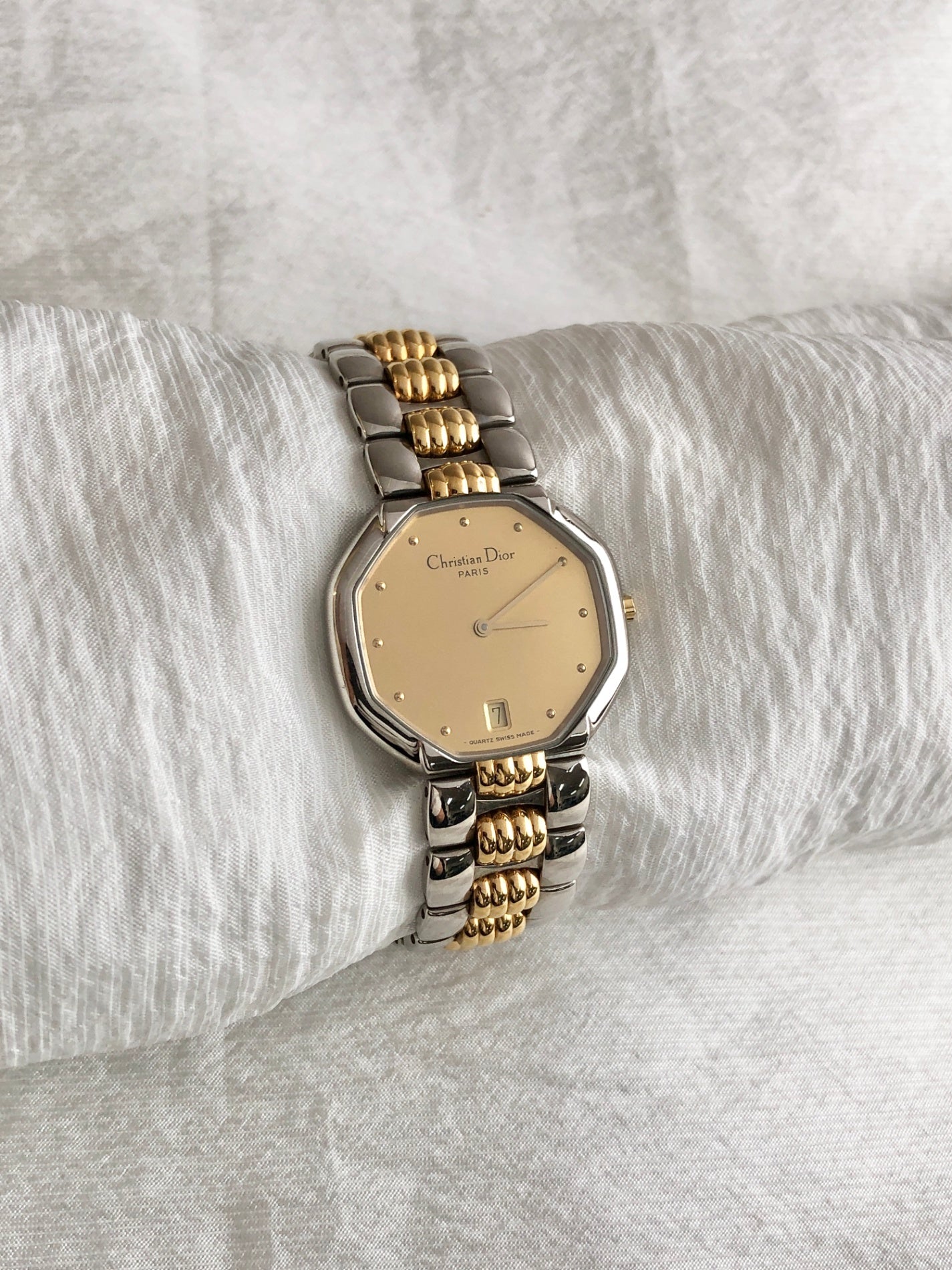 Christian Dior Watch Silver×Gold 45.204 Vintage jmz53p