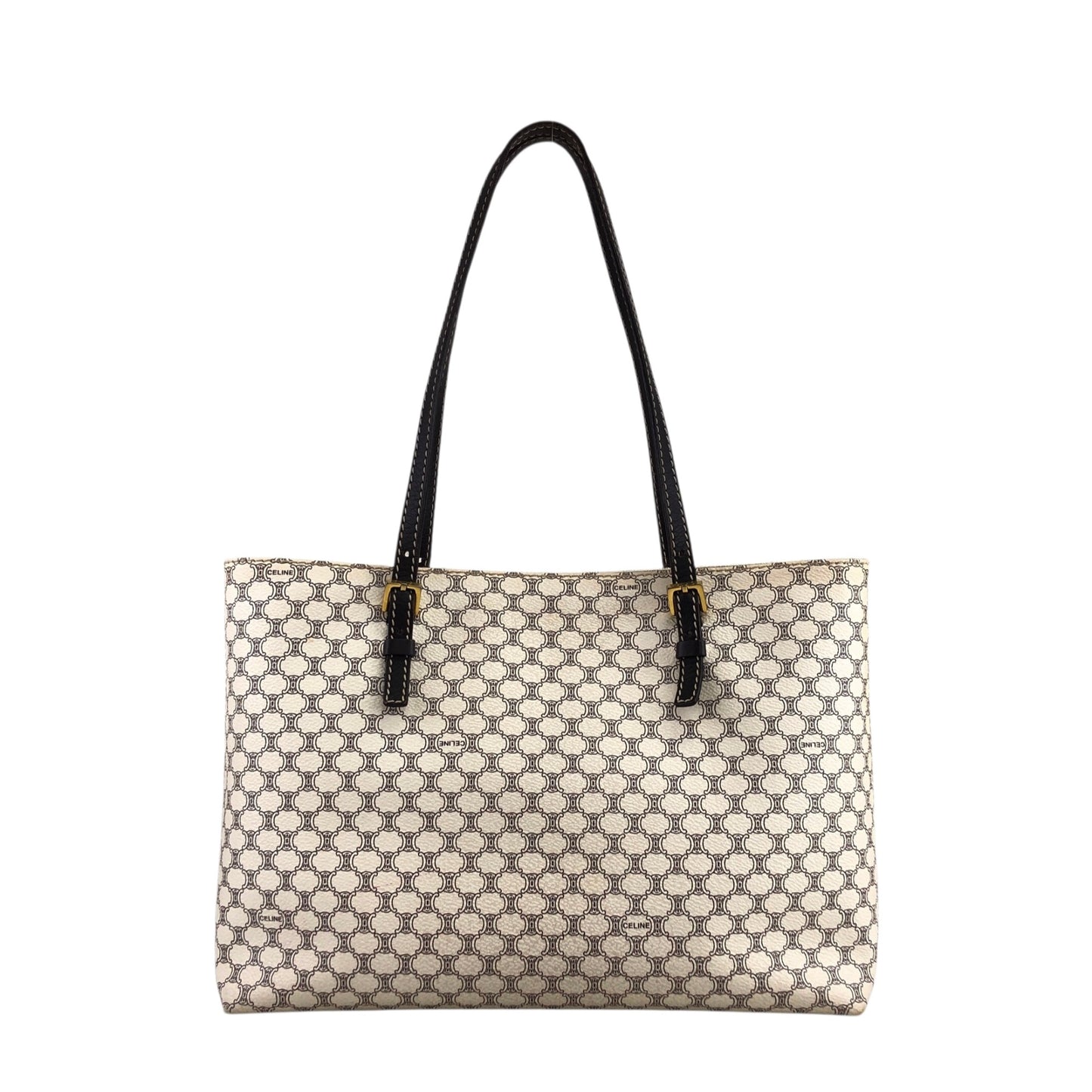 CELINE Macadam Totebag White Vintage 24apda