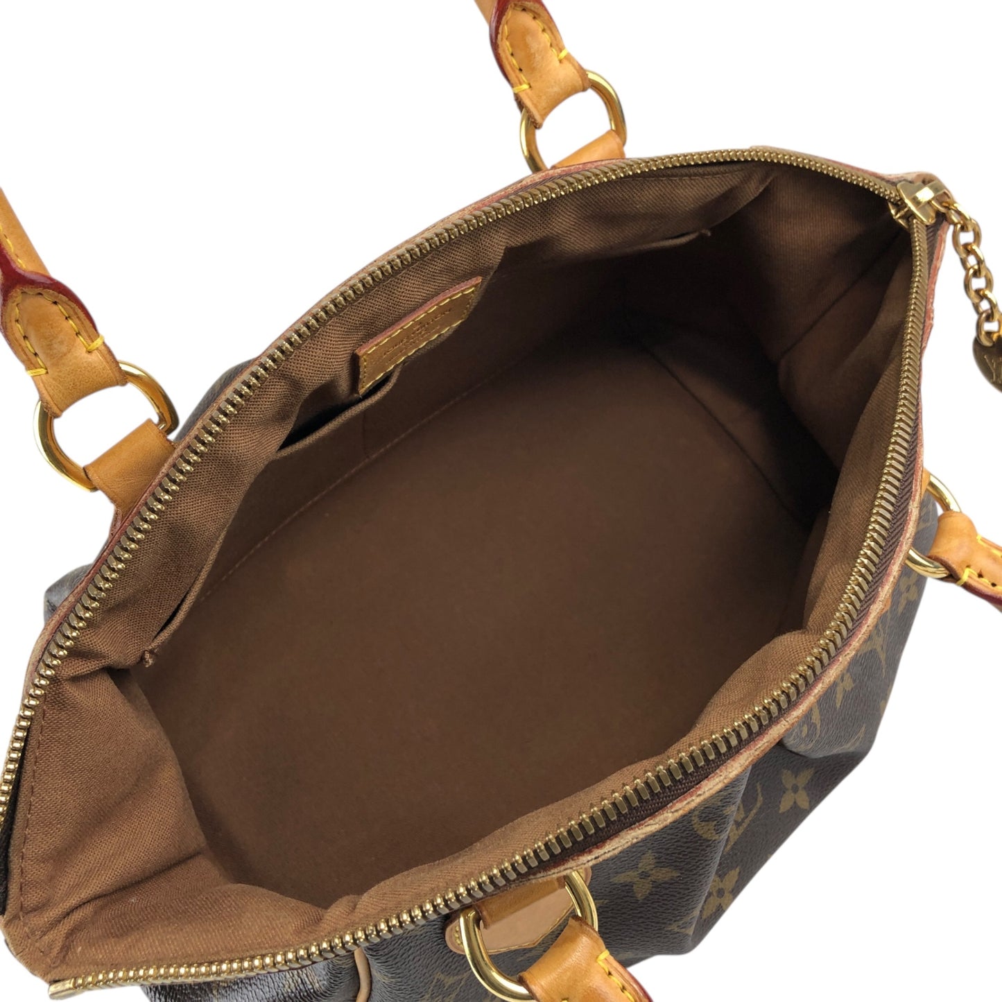 LOUIS VUITTON Monogram Handbag Brown Vintage v3t8ju