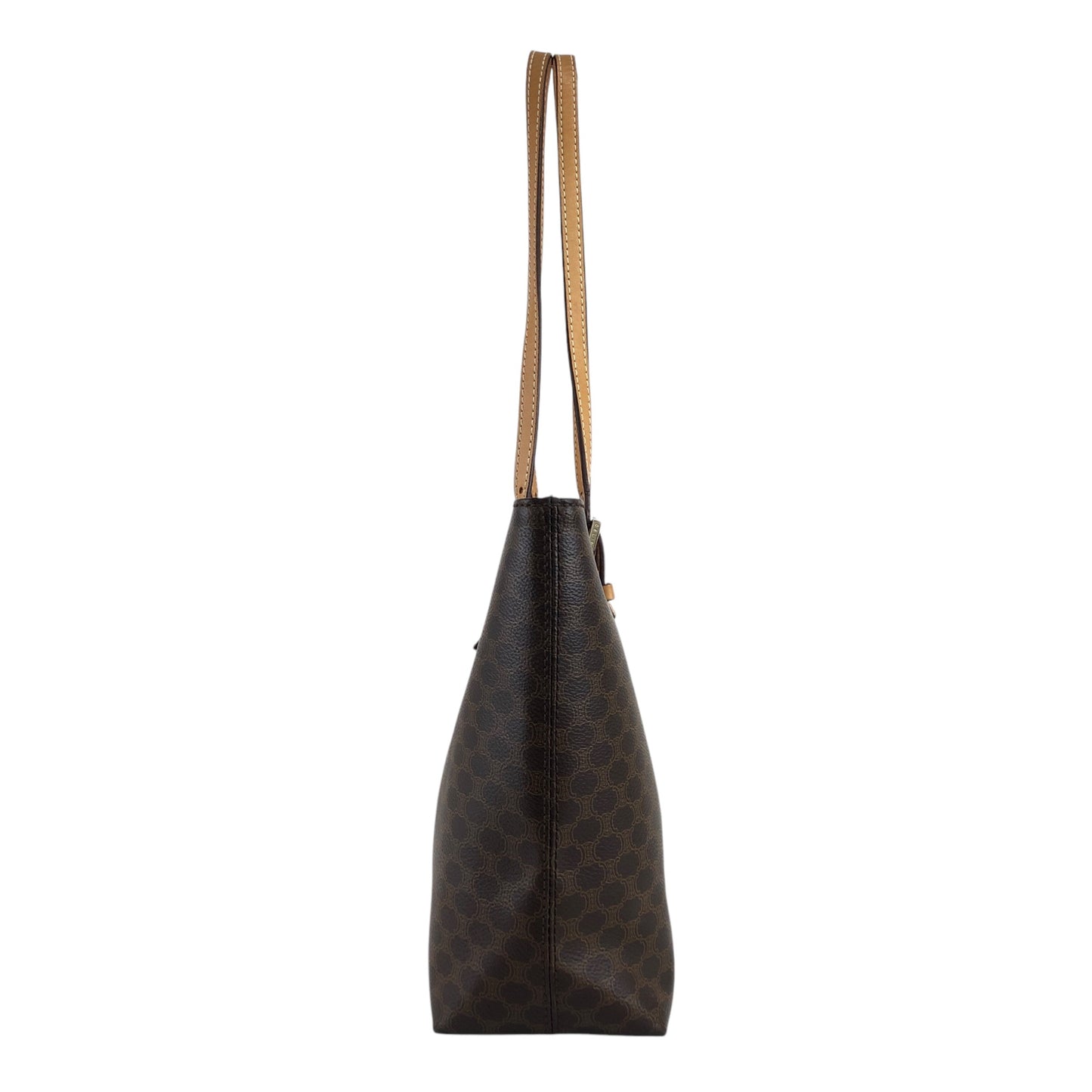 CELINE Macadam Shoulder bag Totebag Brown PP-SA-0097 Vintage br27j2