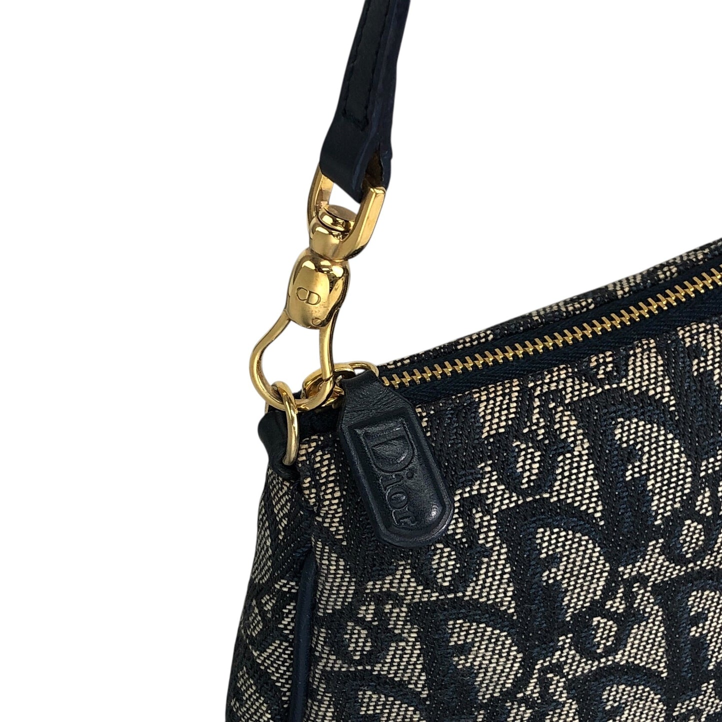Christian Dior Trotter Shoulder bag Navy Vintage vtyw8k