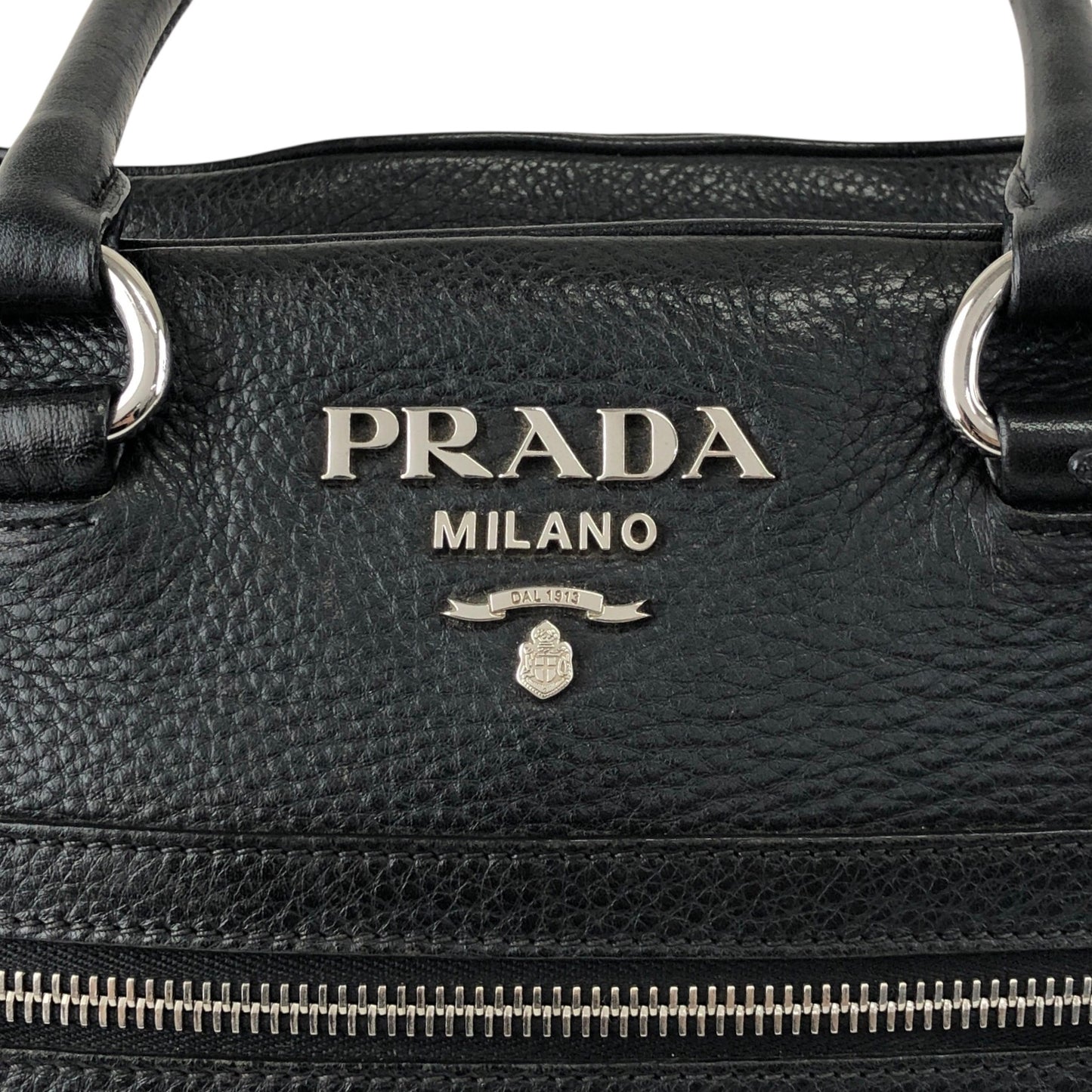 PRADA Logo Two-way Boston bag Shoulder bag Black Vintage sgghkm