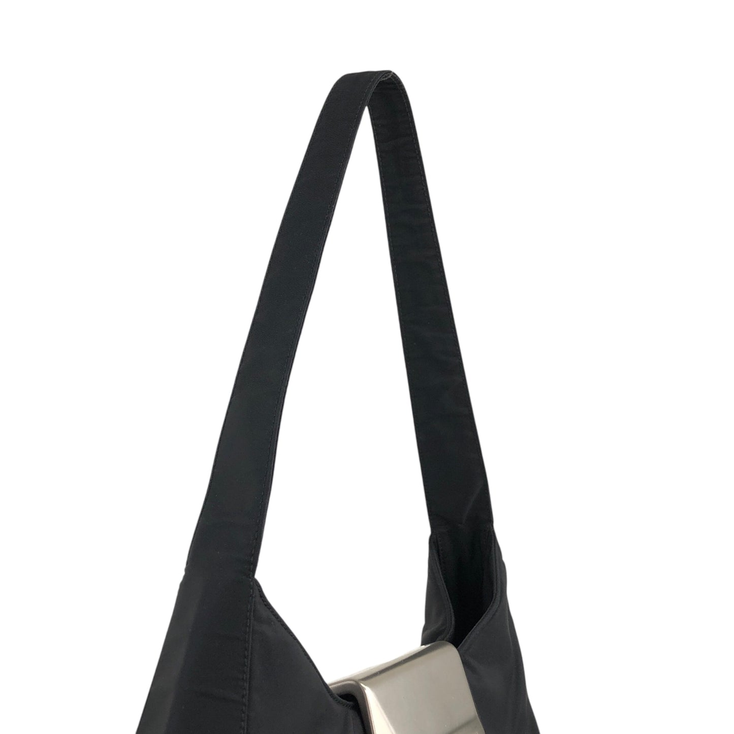 PRADA Logo Shoulder bag Black Vintage cdpuma