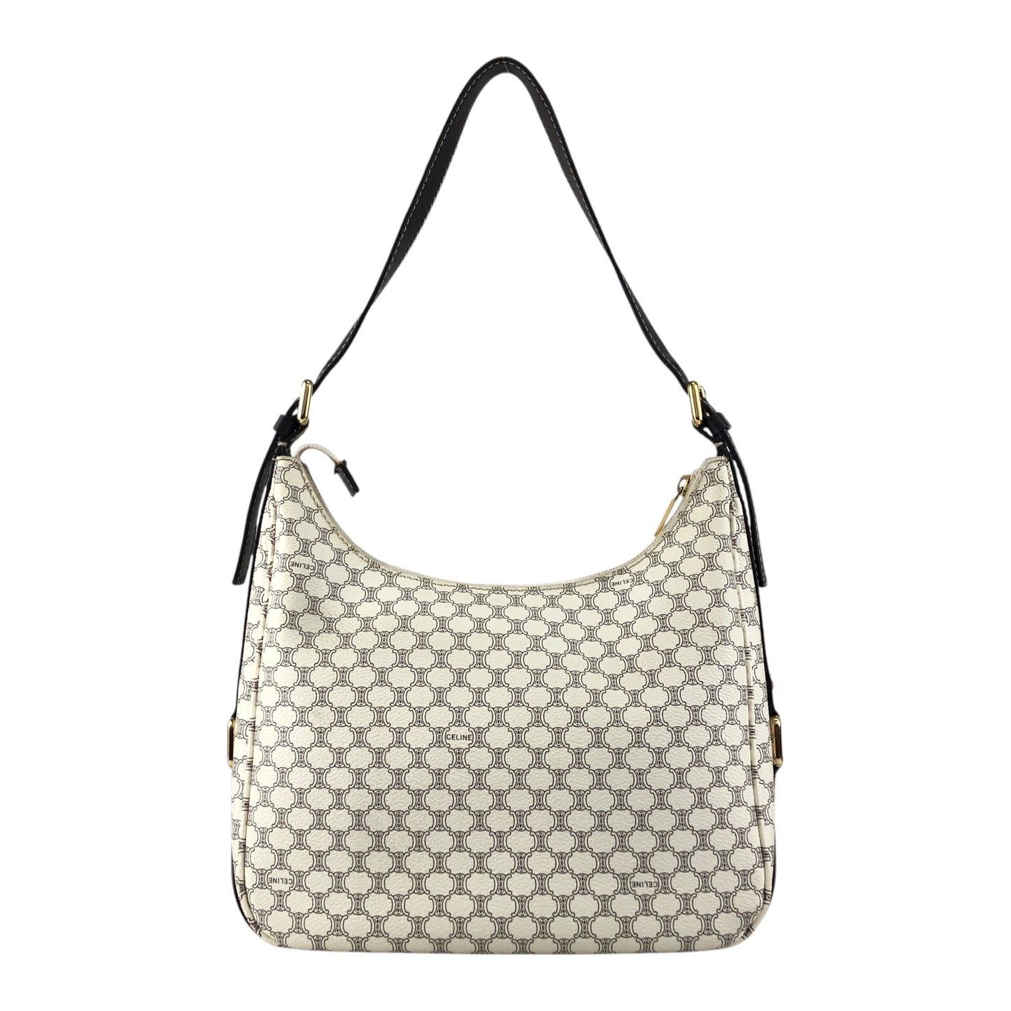 CELINE Macadam Shoulder bag White Vintage sf8jz2
