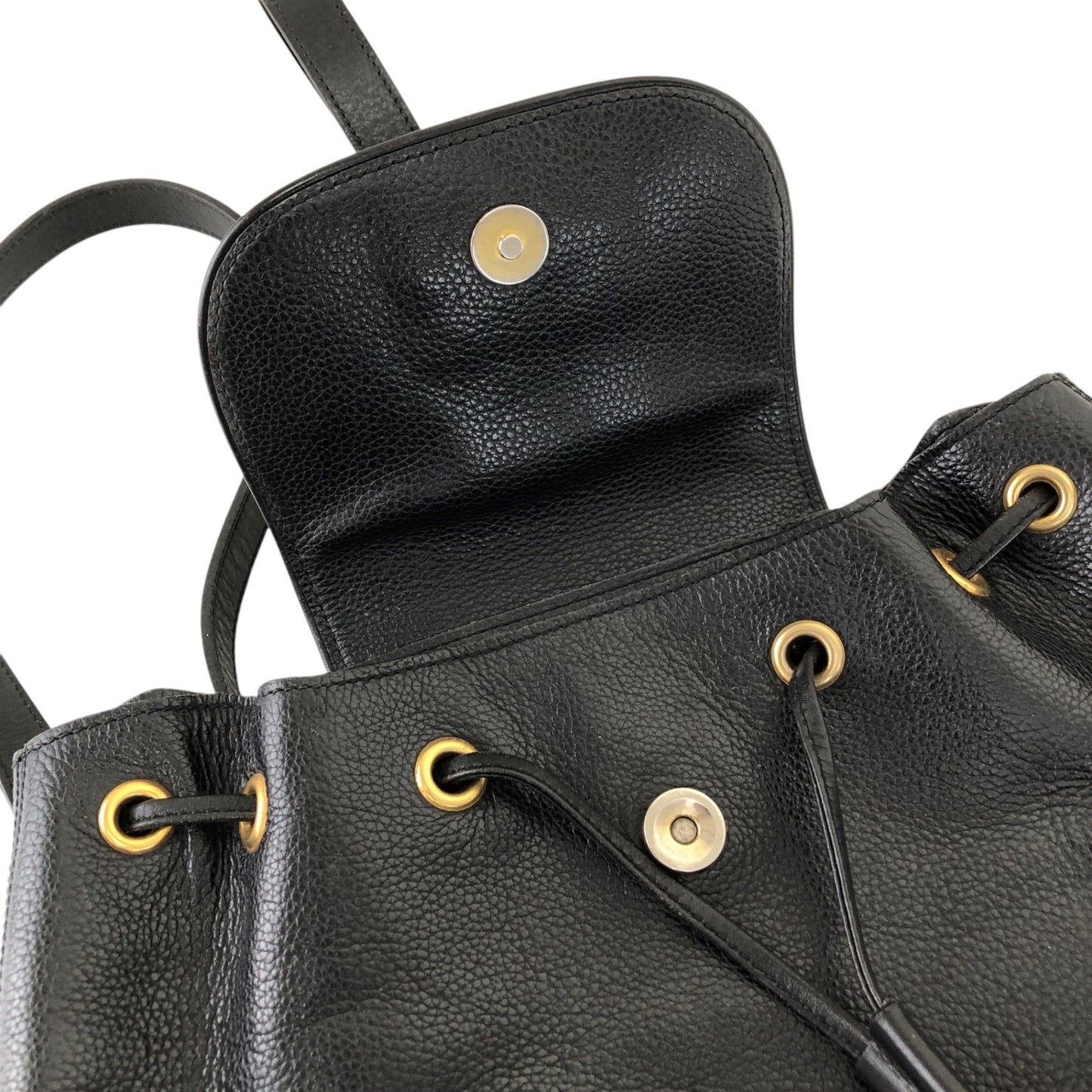 CELINE Toggle Clasp Backpack Black Vintage u7henu