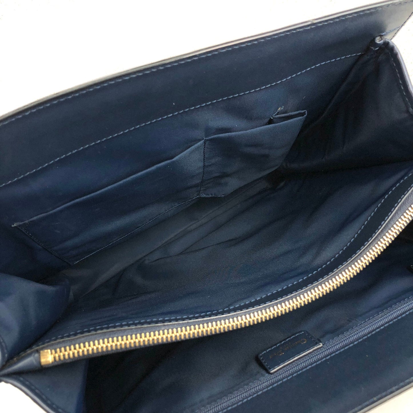 Christian Dior Trotter 前袋肩包托特包海軍藍復古 nak7gb