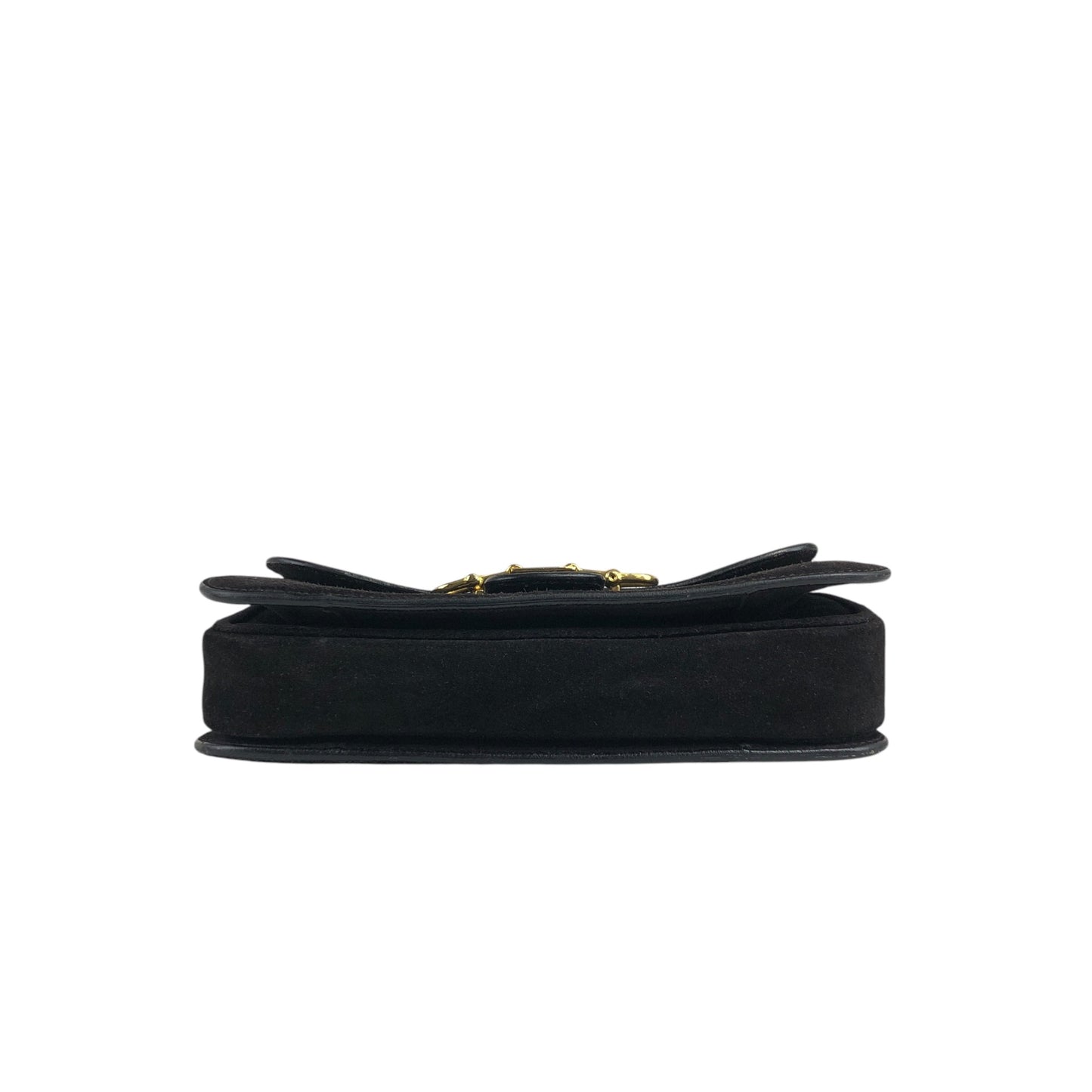 CELINE Horse Bit Shoulder bag Black Vintage yffeiu